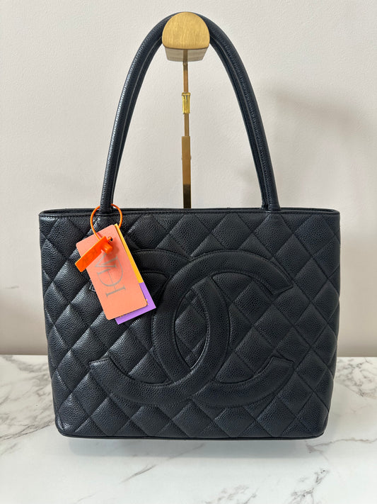 Chanel Black Calfskin Medallion