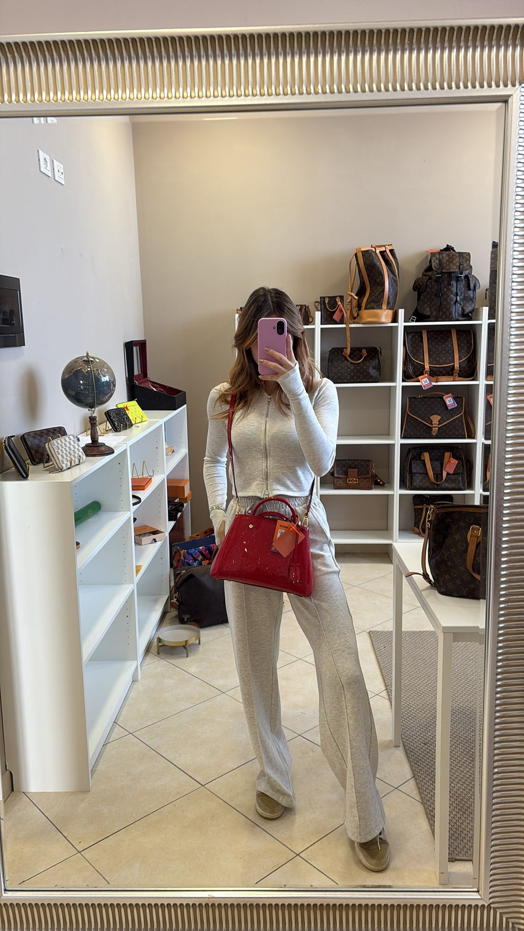 Louis Vuitton Montaigne Vernis Red