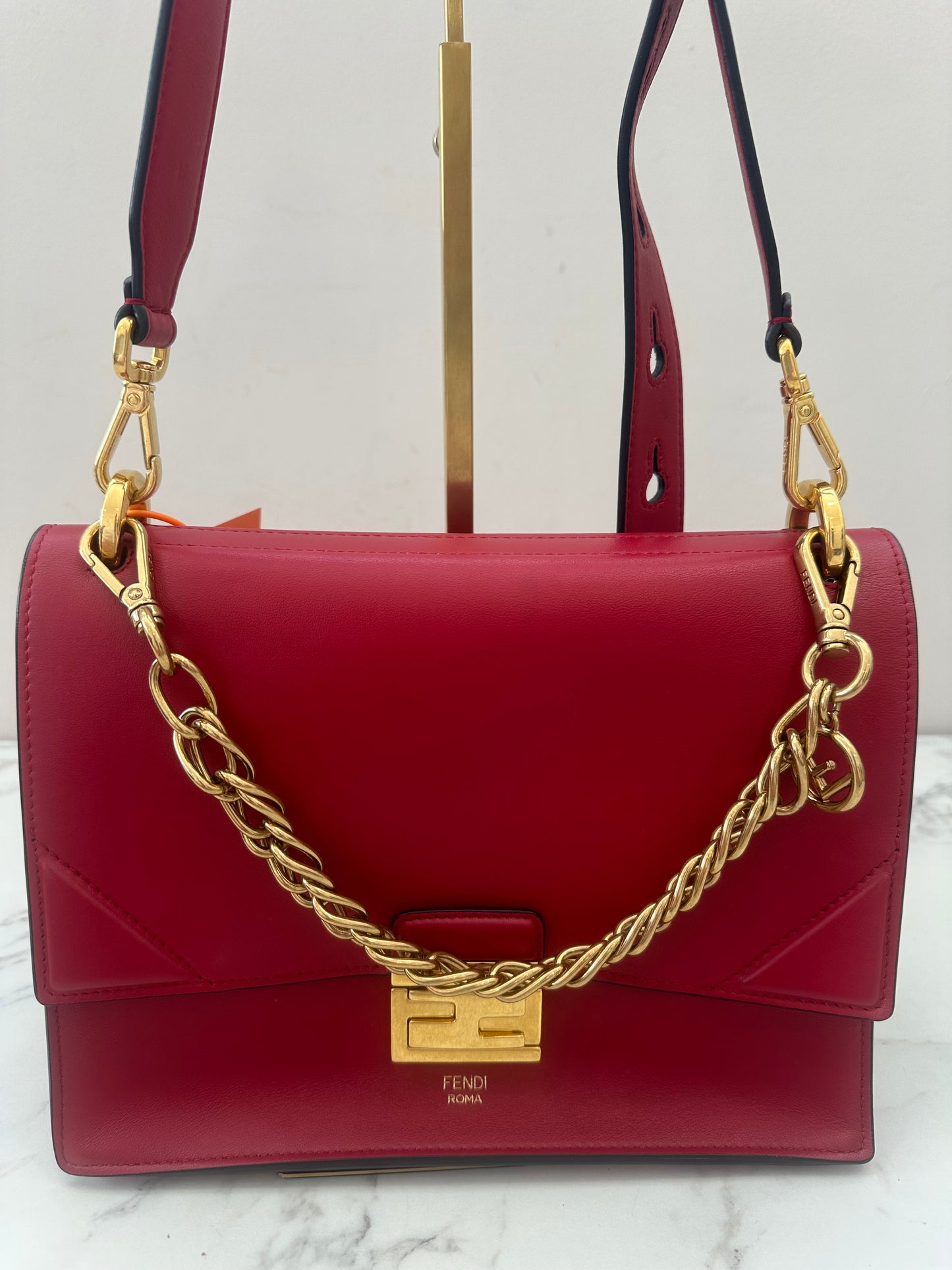 Fendi red 2way Bag