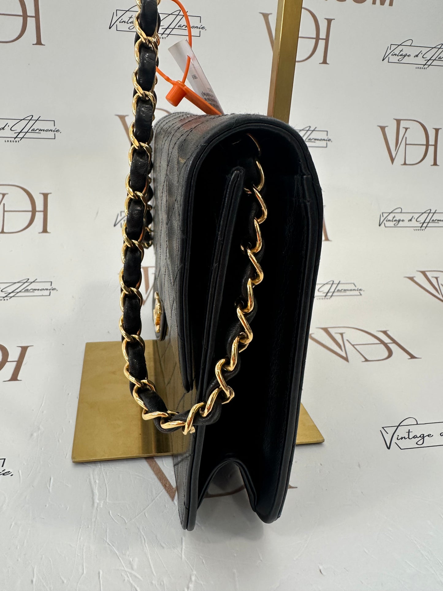017956 - Chanel Black Lambskin