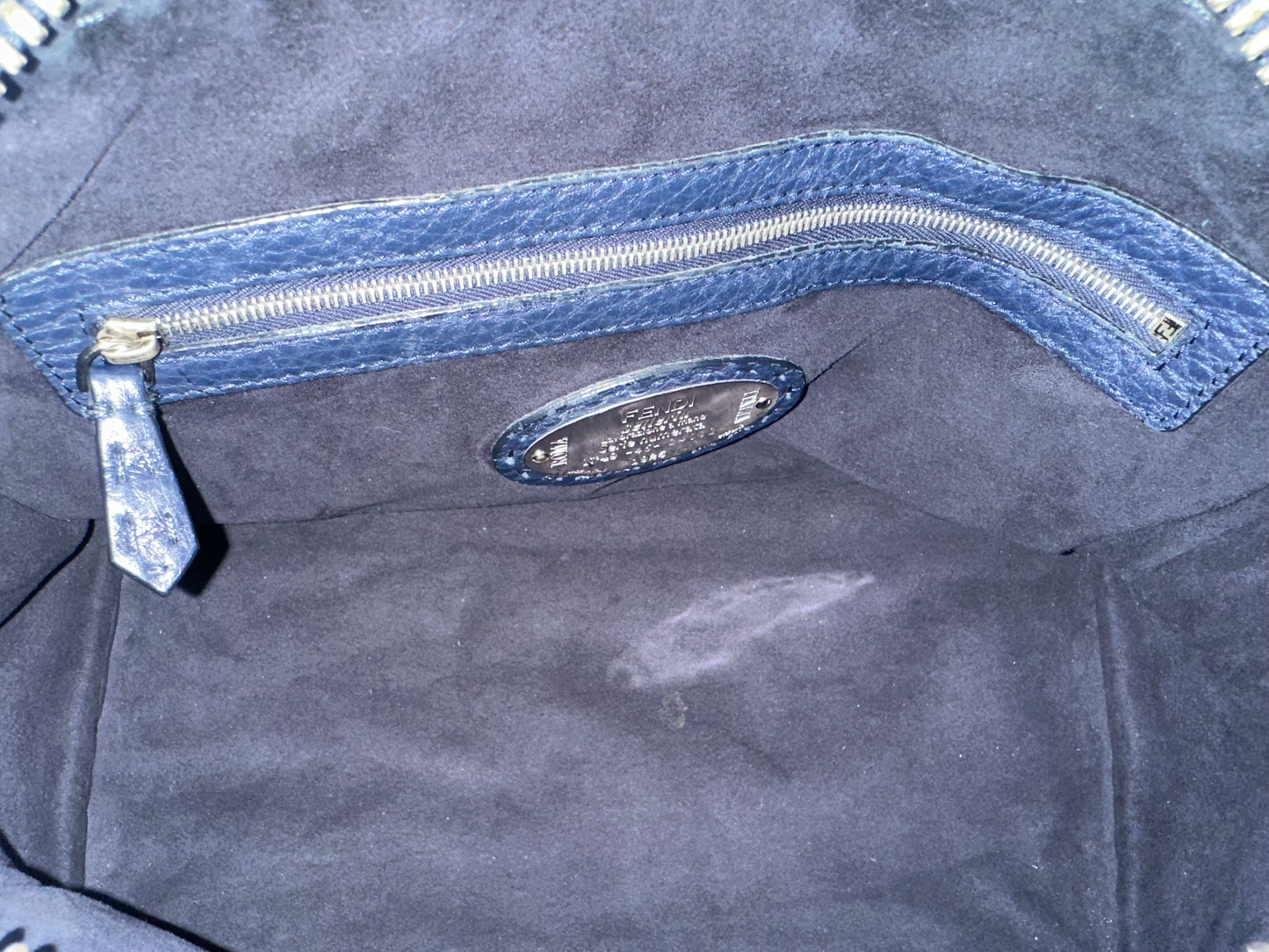 Fendi Blue Leather