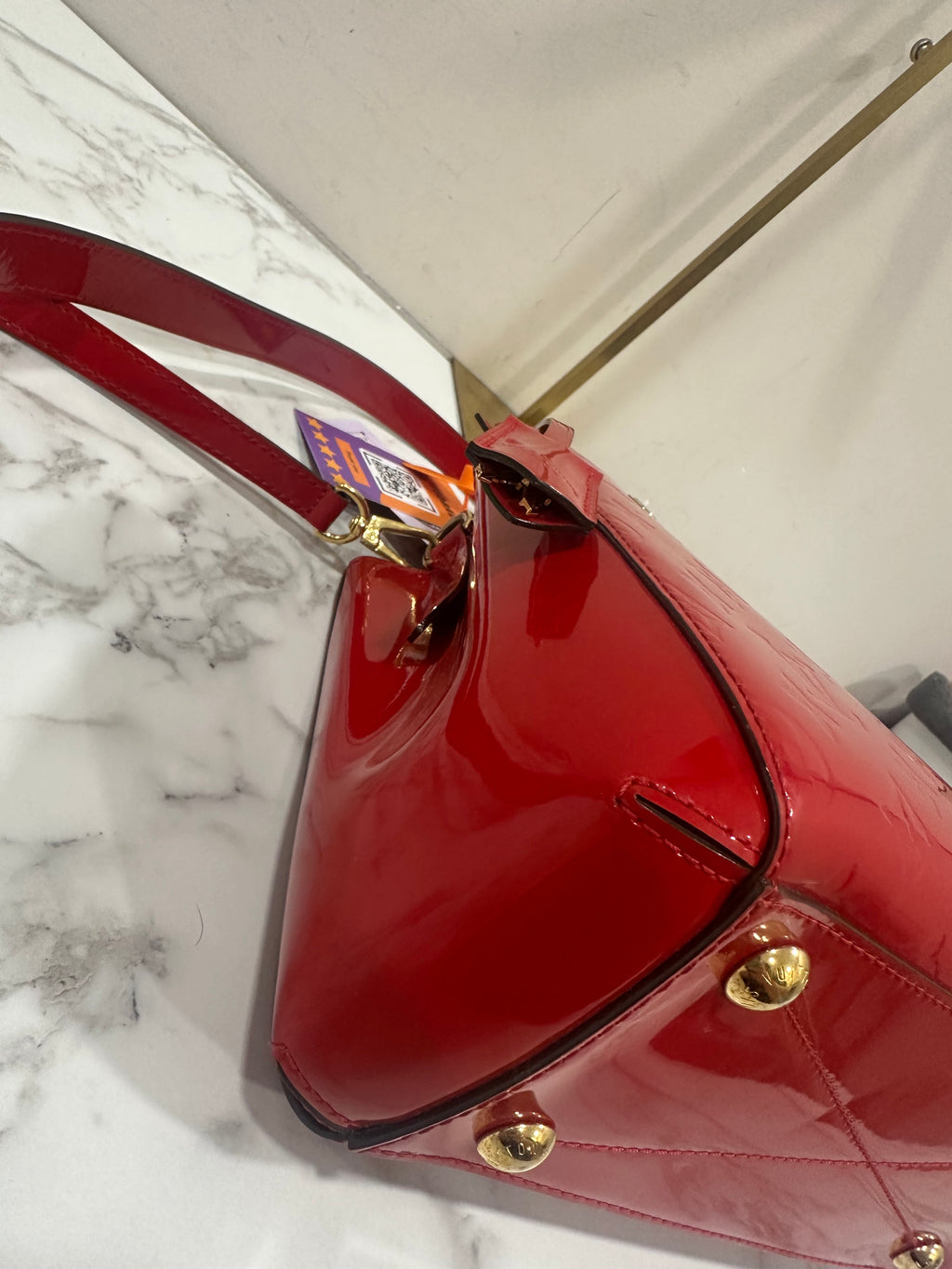 Louis Vuitton Montaigne Vernis Red