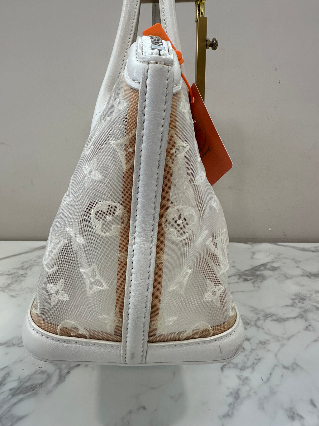 Louis Vuitton Blanc Monogram Transparent lockit east west