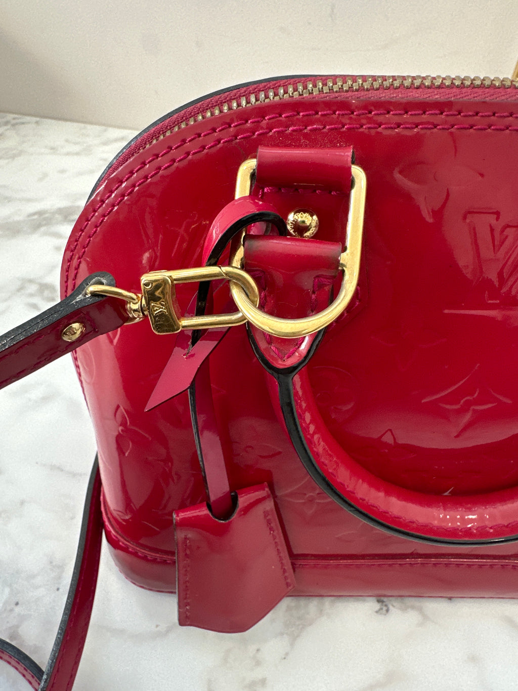 Louis Vuitton Alma BB Vernis Red