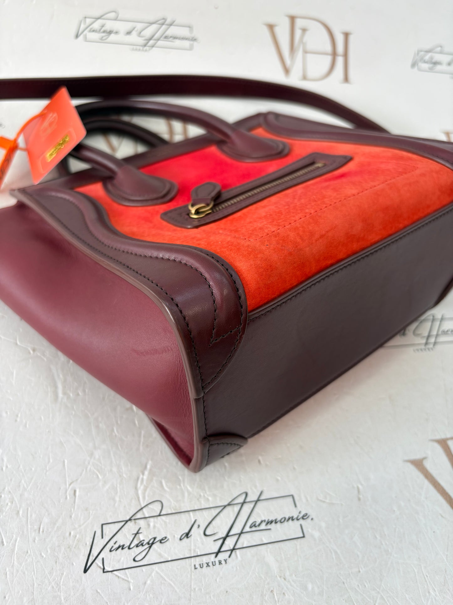 018569 - Céline Red Luggage Nano