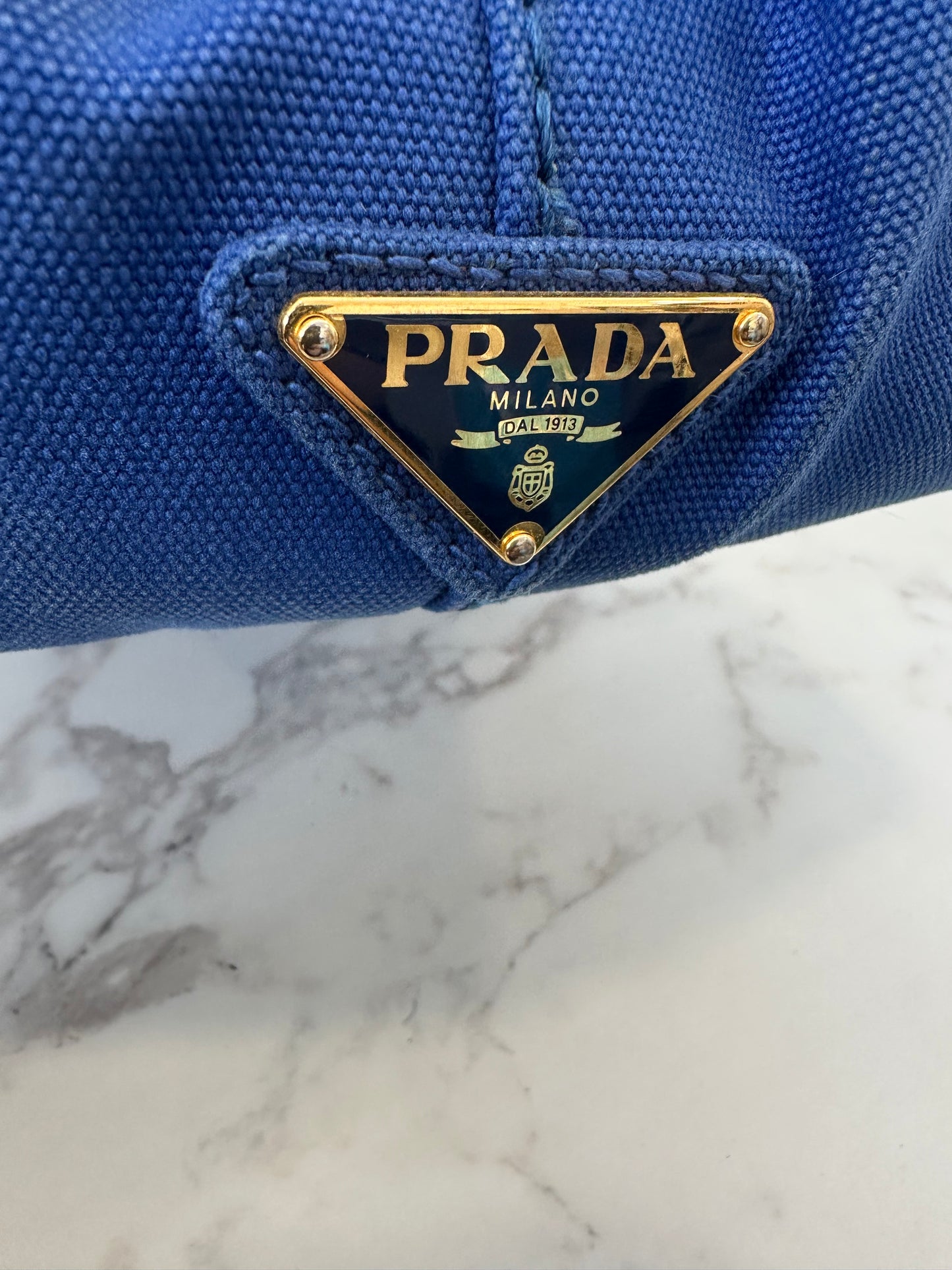Prada Blue Canapa