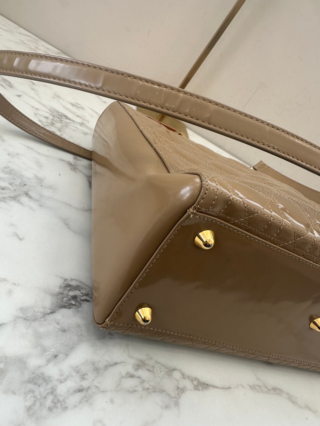 Christian Dior Beige Leather Lady