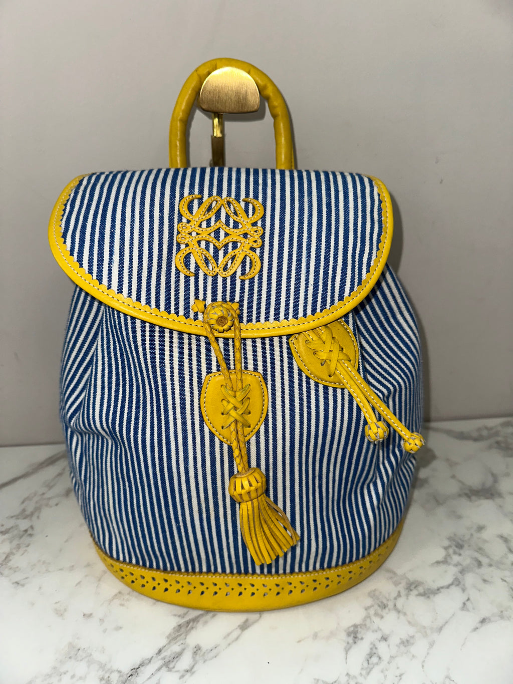 Loewe Blue White Yellow Backpack