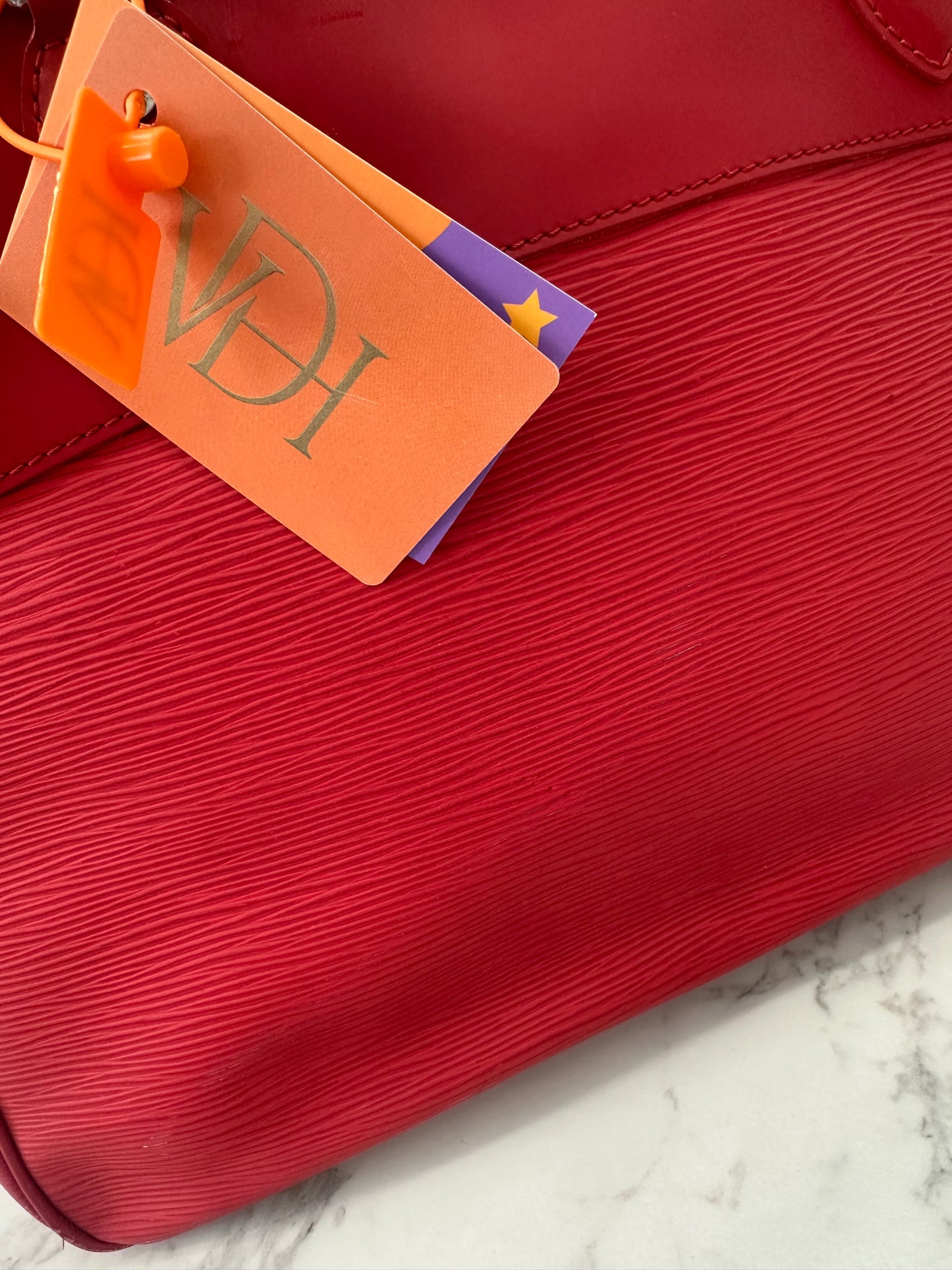 Louis Vuitton Red Epi Passy GM