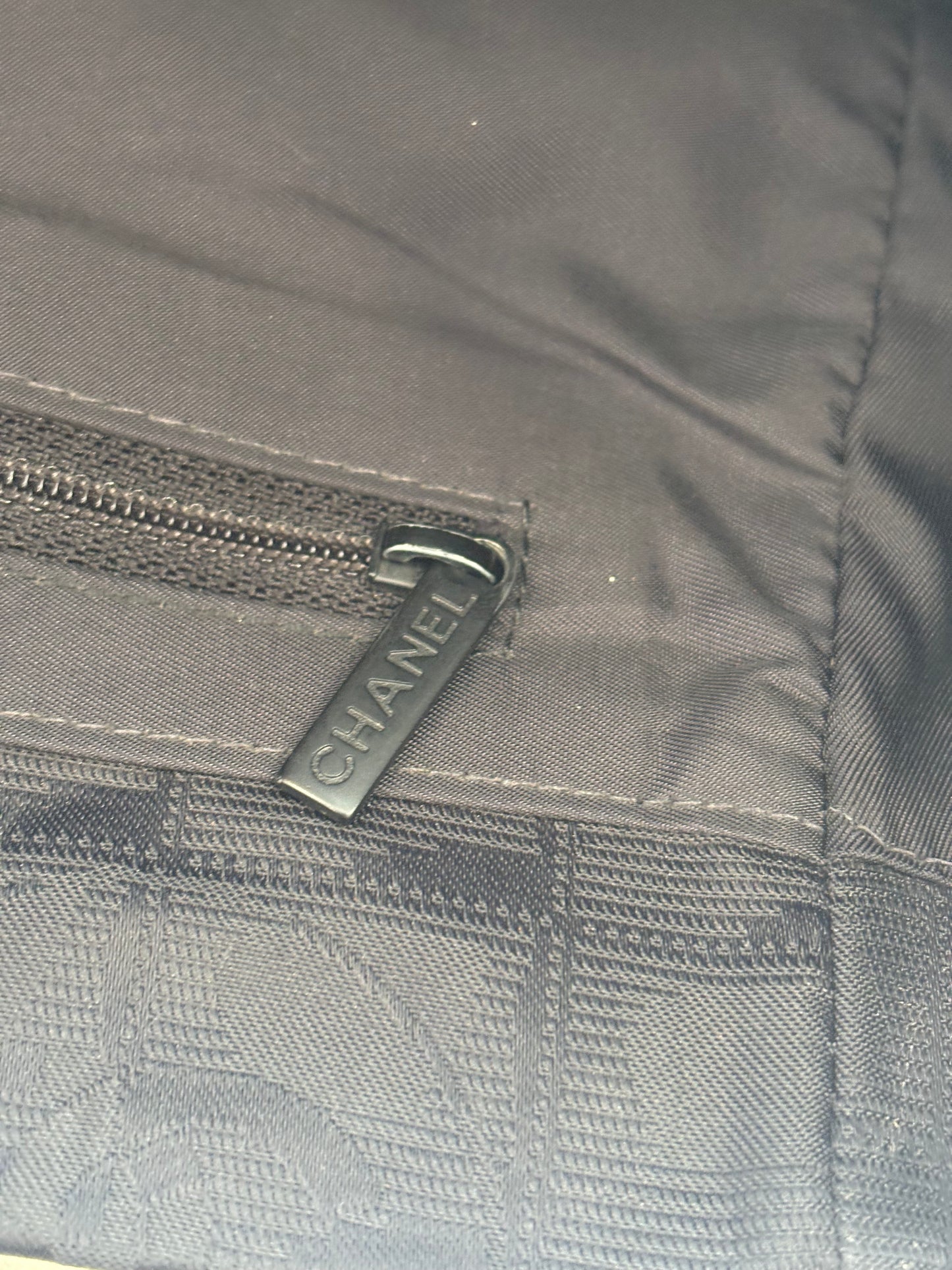 018045 - Chanel Black Jacquard Nylon