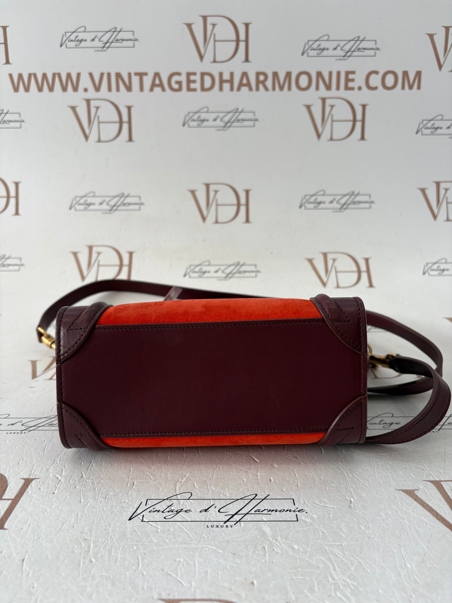 018569 - Céline Red Luggage Nano
