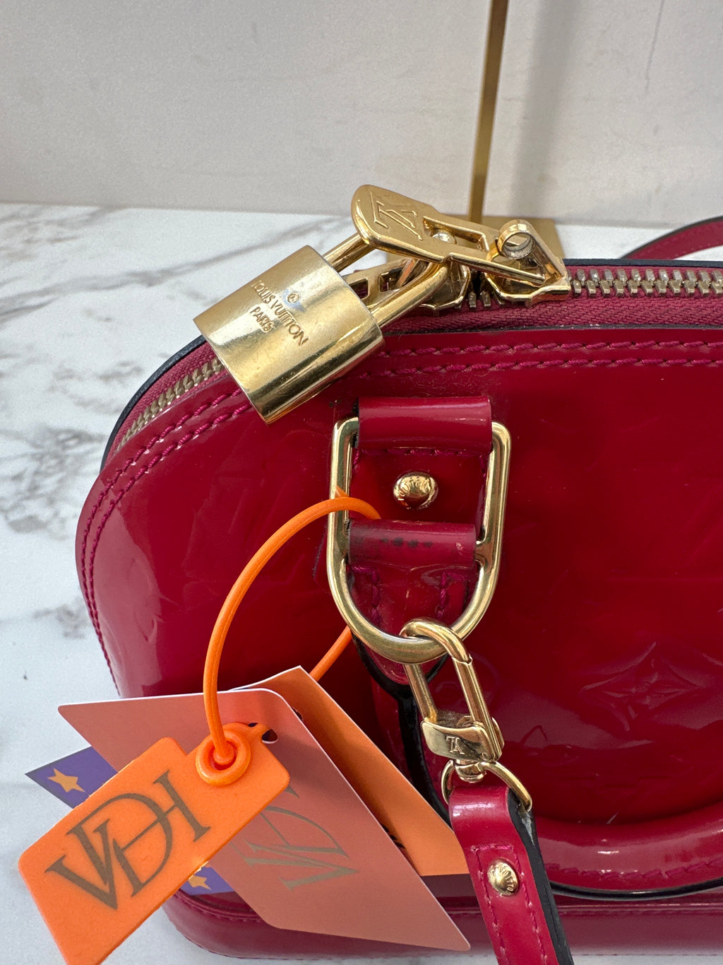 Louis Vuitton Alma BB Vernis Red