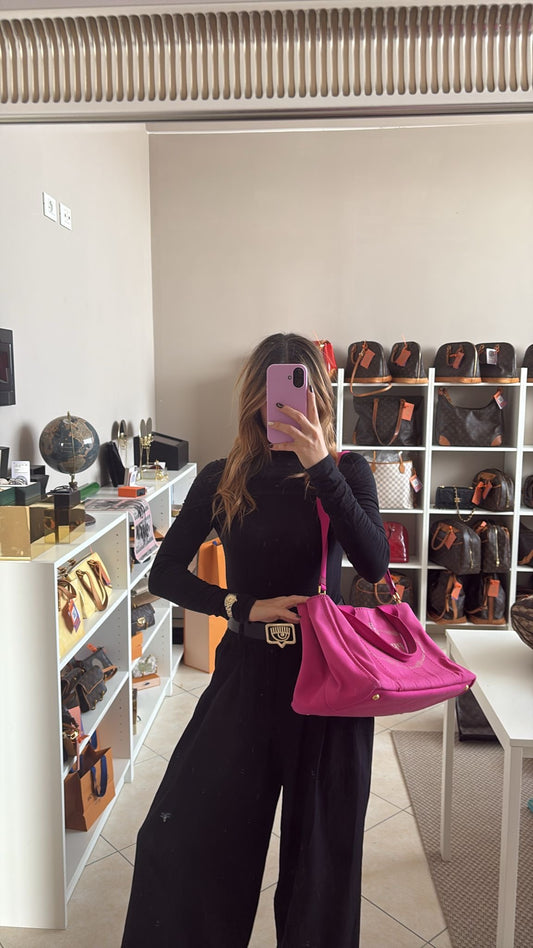 Prada Pink Denim Canapa