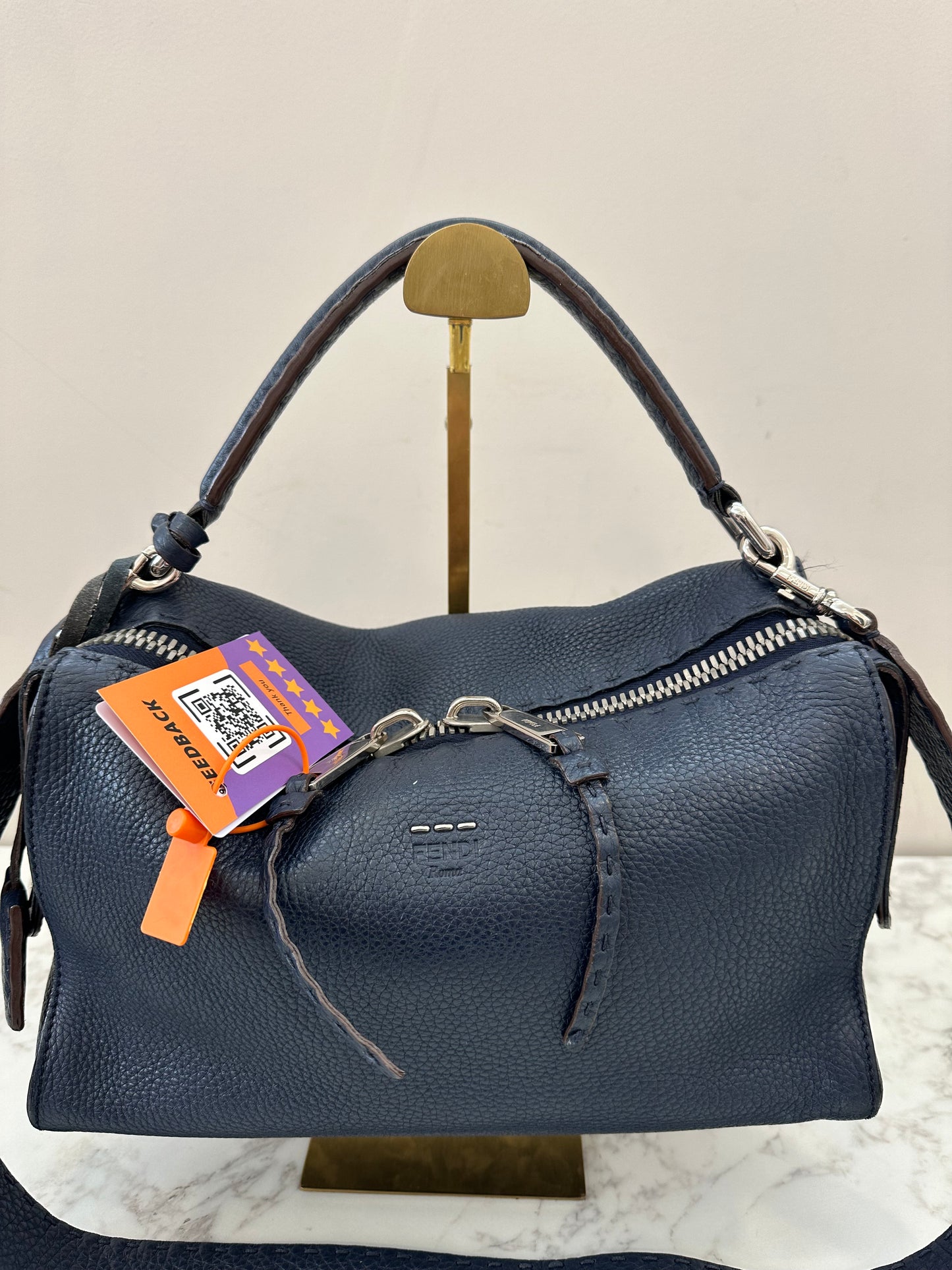 Fendi Blue Leather