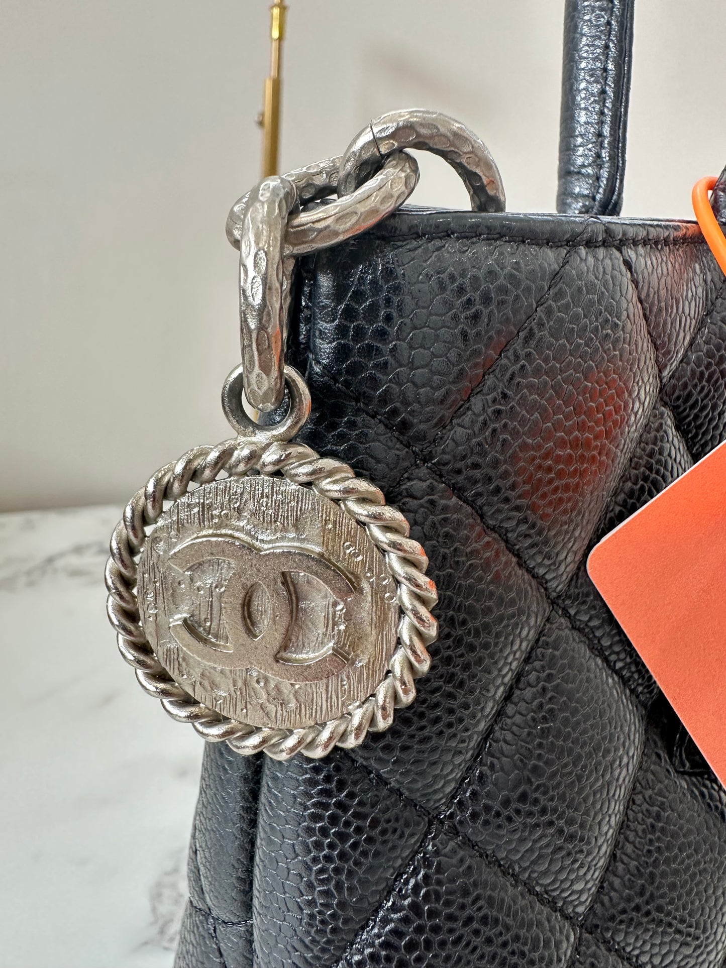 Chanel Black Calfskin Medallion
