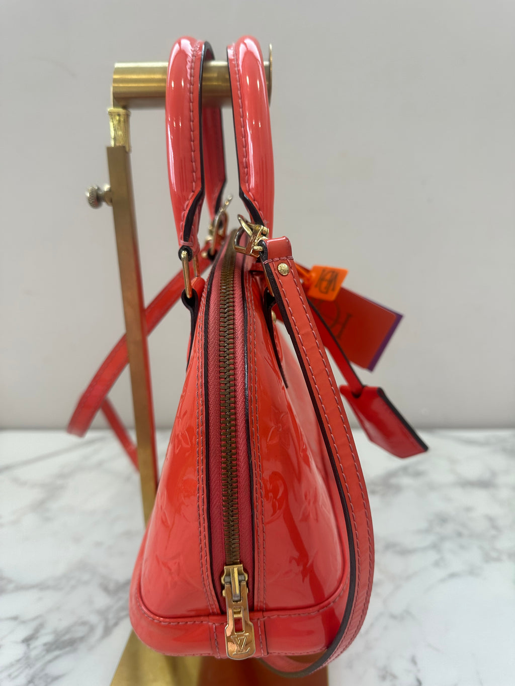 Louis Vuitton Alma BB Vernis Orange