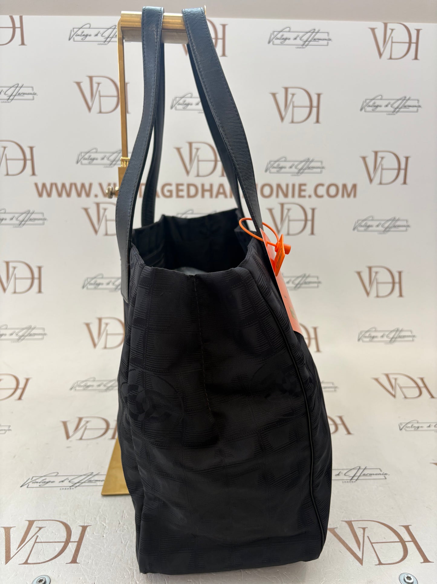 018045 - Chanel Black Jacquard Nylon