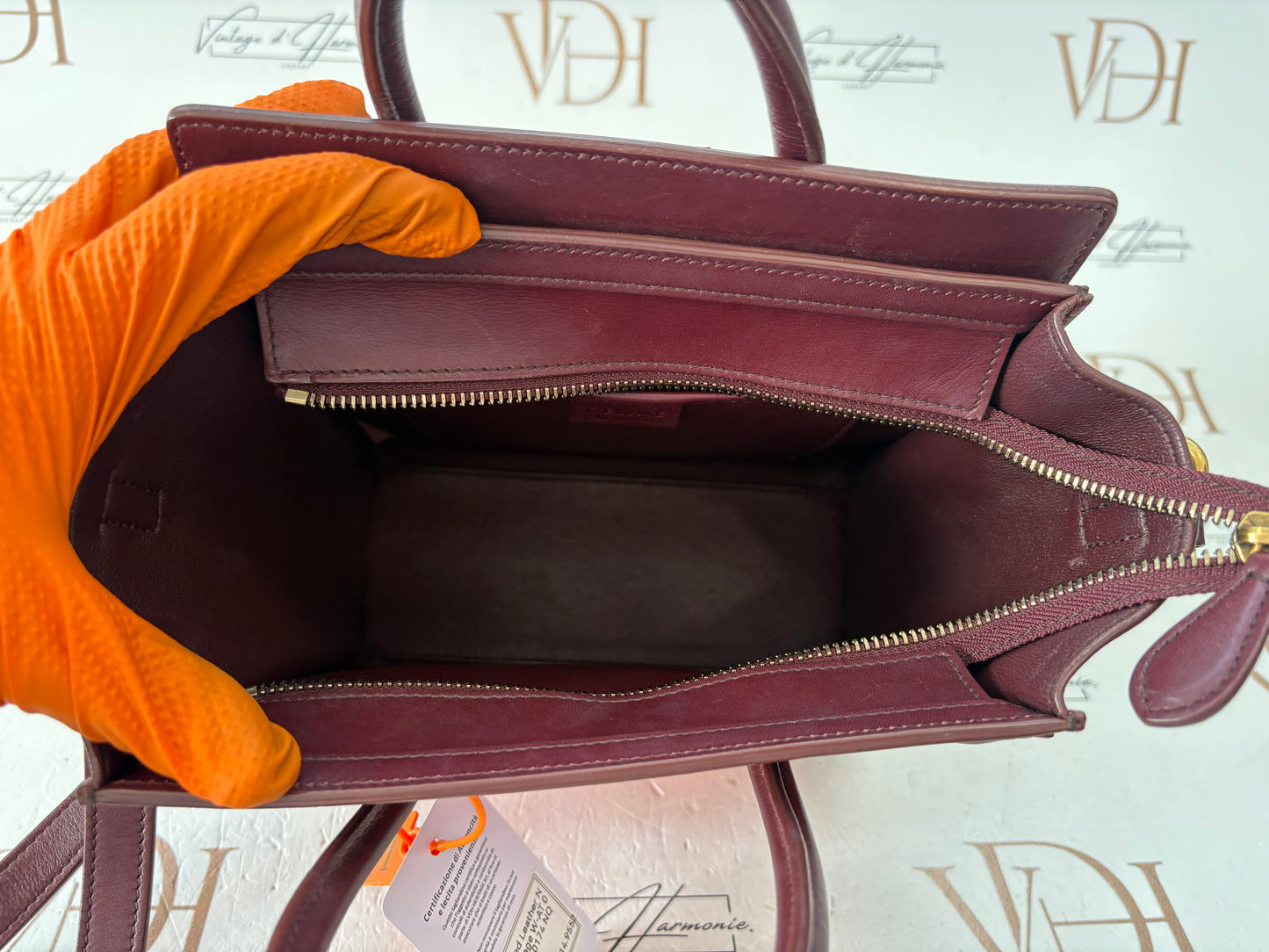 018569 - Céline Red Luggage Nano