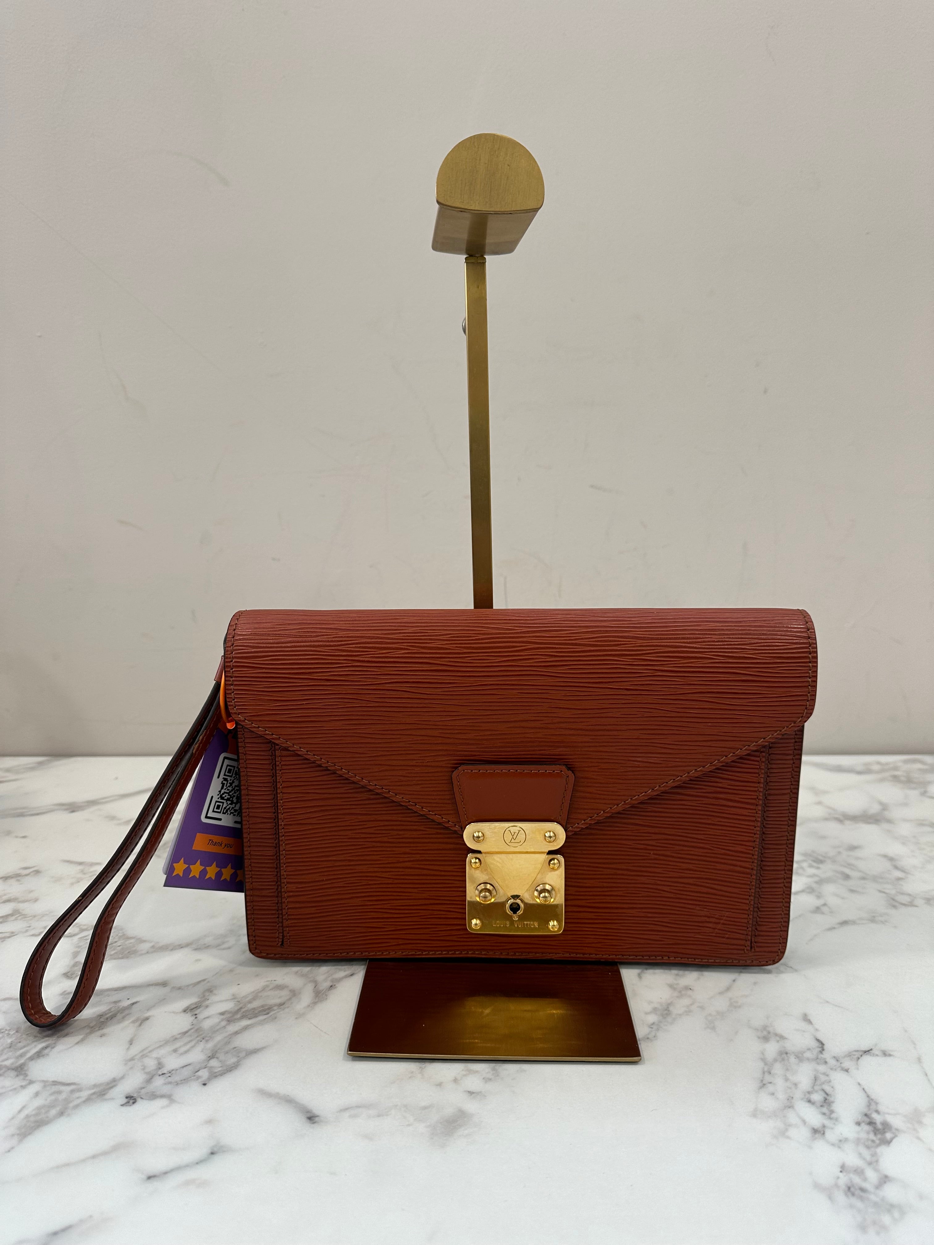 Louis Vuitton Brown Epi Pochette Sellier Dragonne