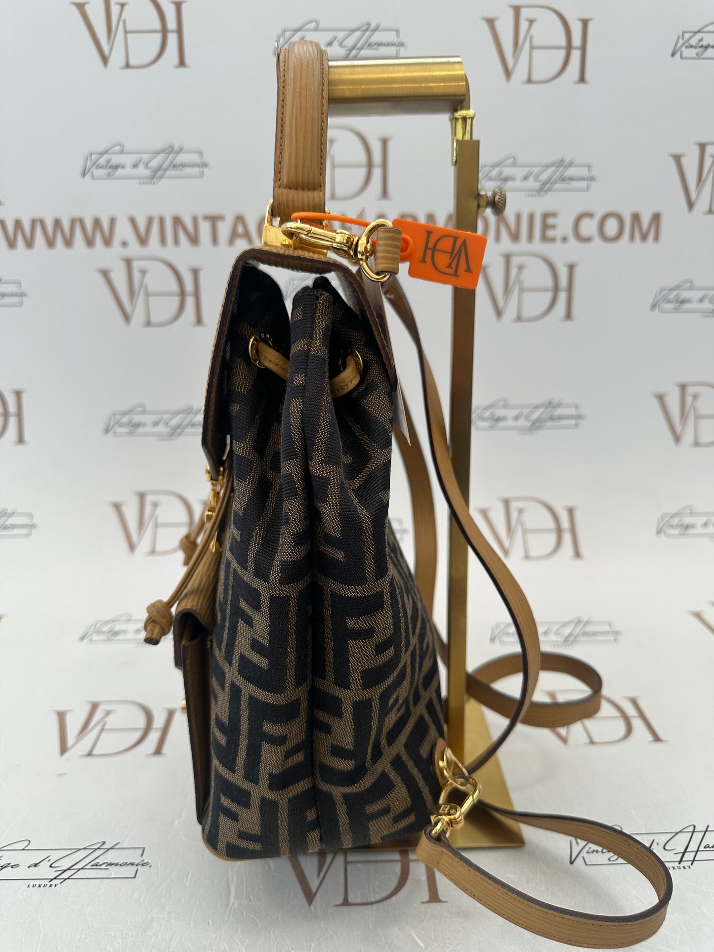 017884 - Fendi Brown Zucca Backpack