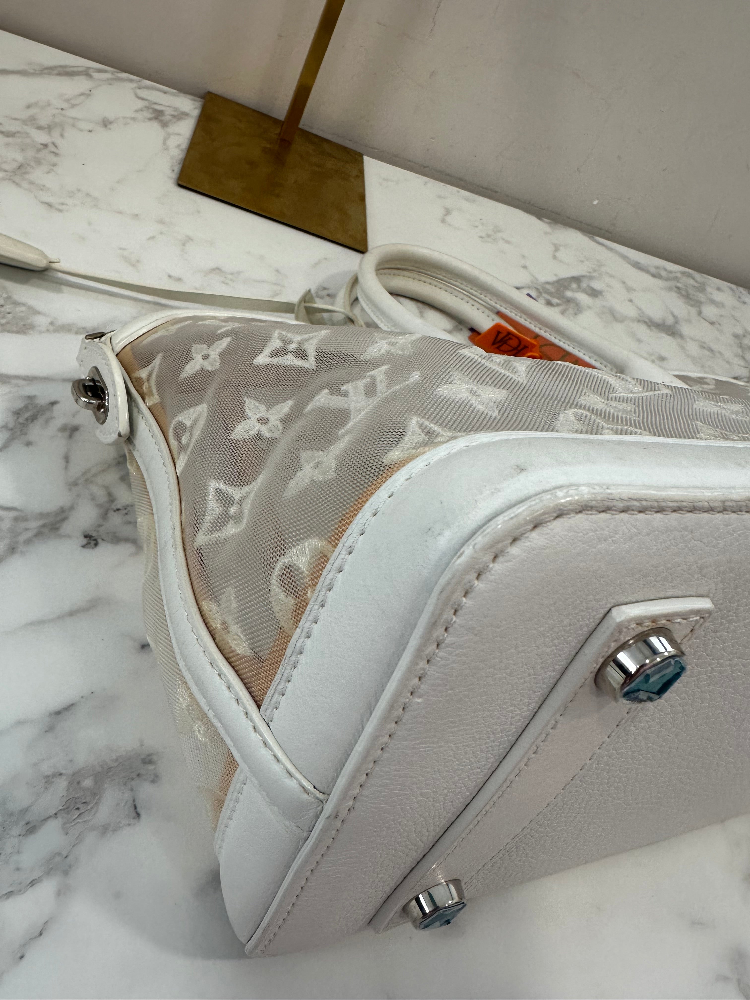 Louis Vuitton Blanc Monogram Transparent lockit east west