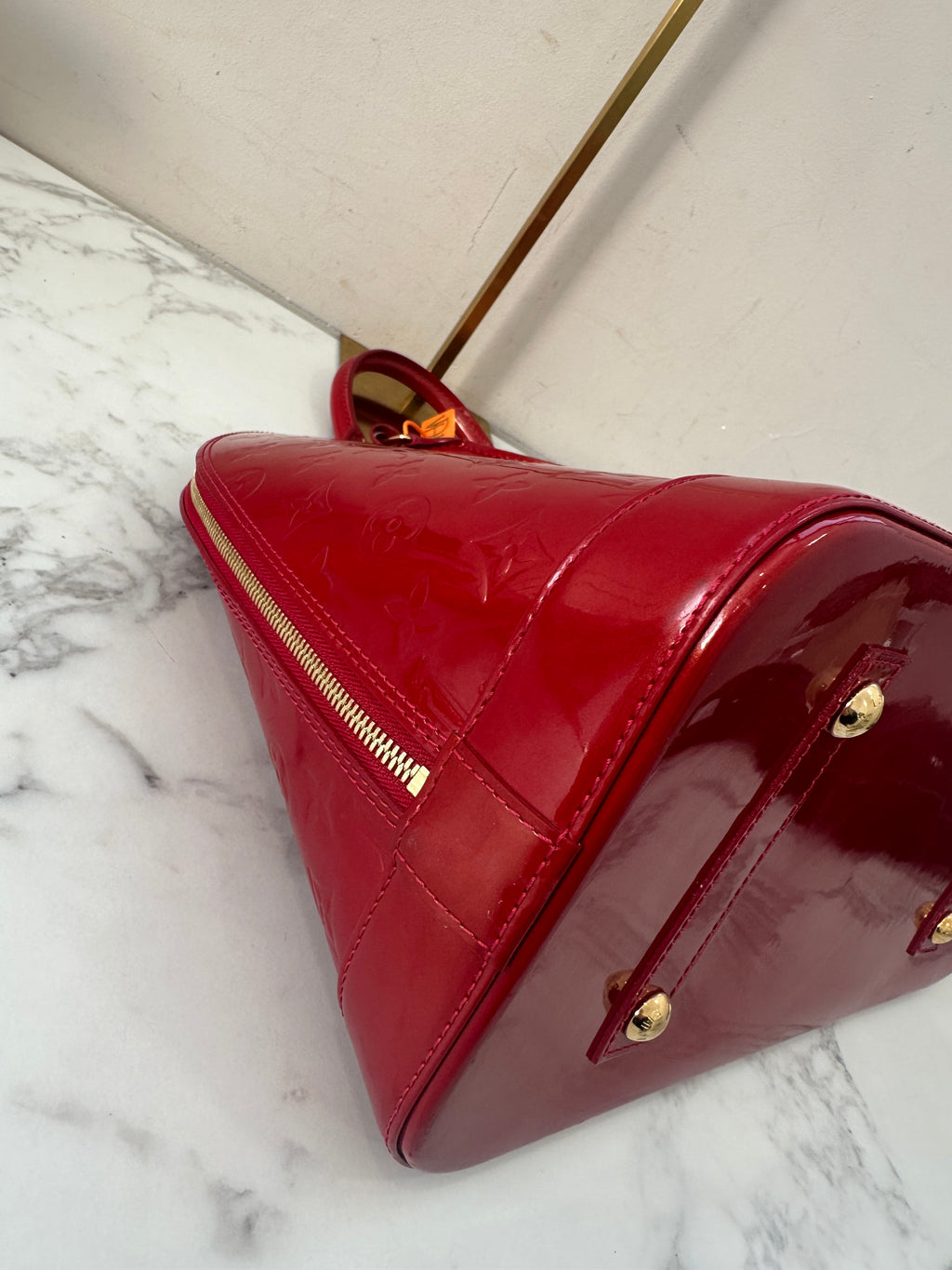 Louis Vuitton Alma GM Vernis Red