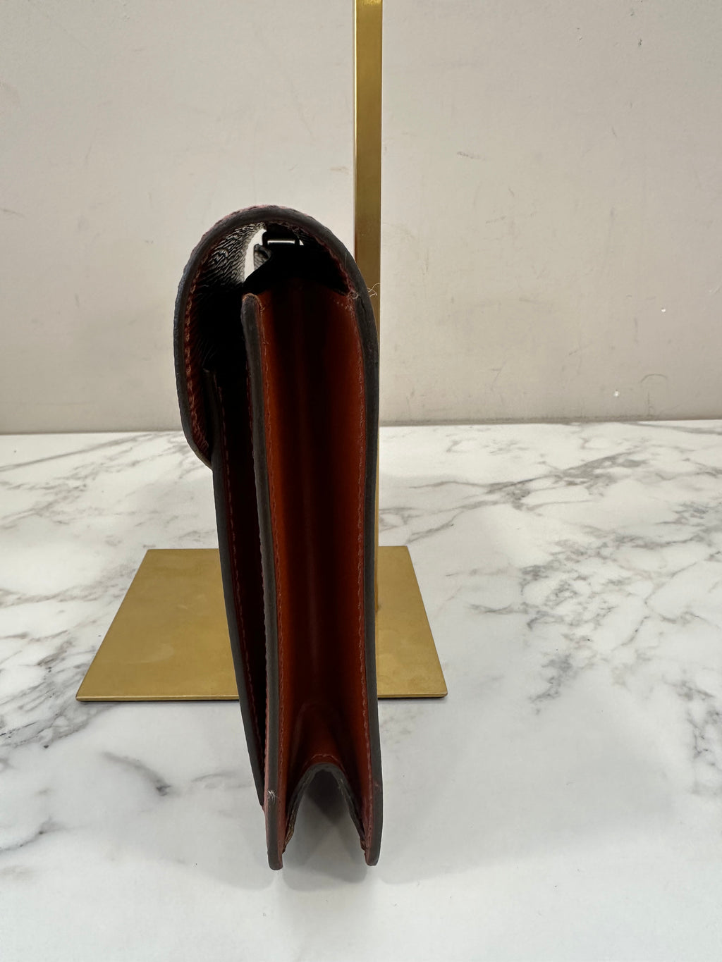 Louis Vuitton Brown Epi Pochette Sellier Dragonne