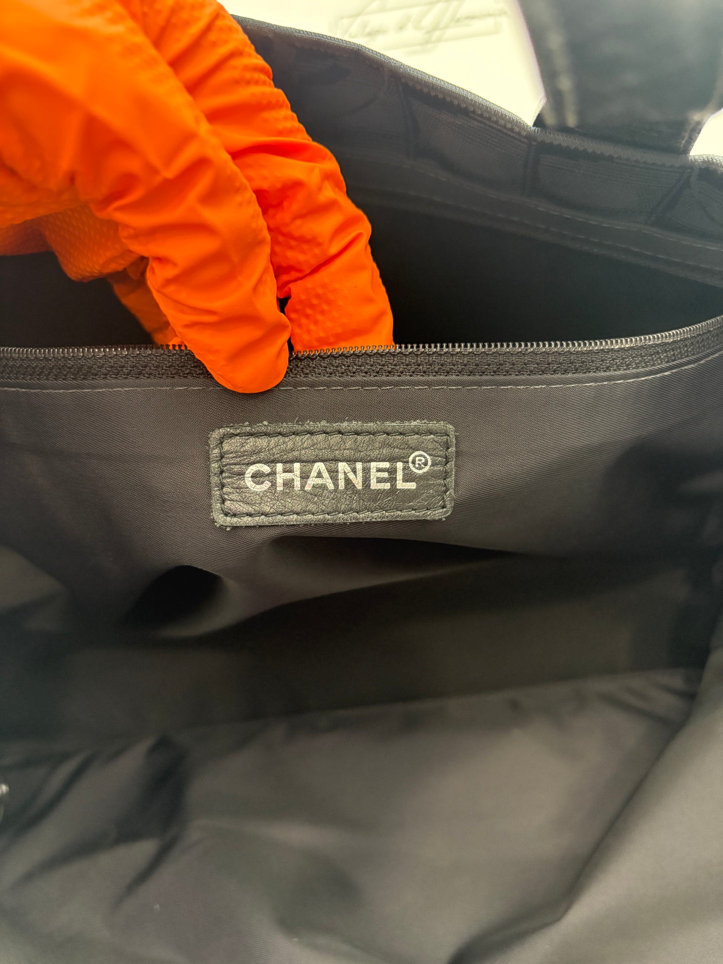 018045 - Chanel Black Jacquard Nylon