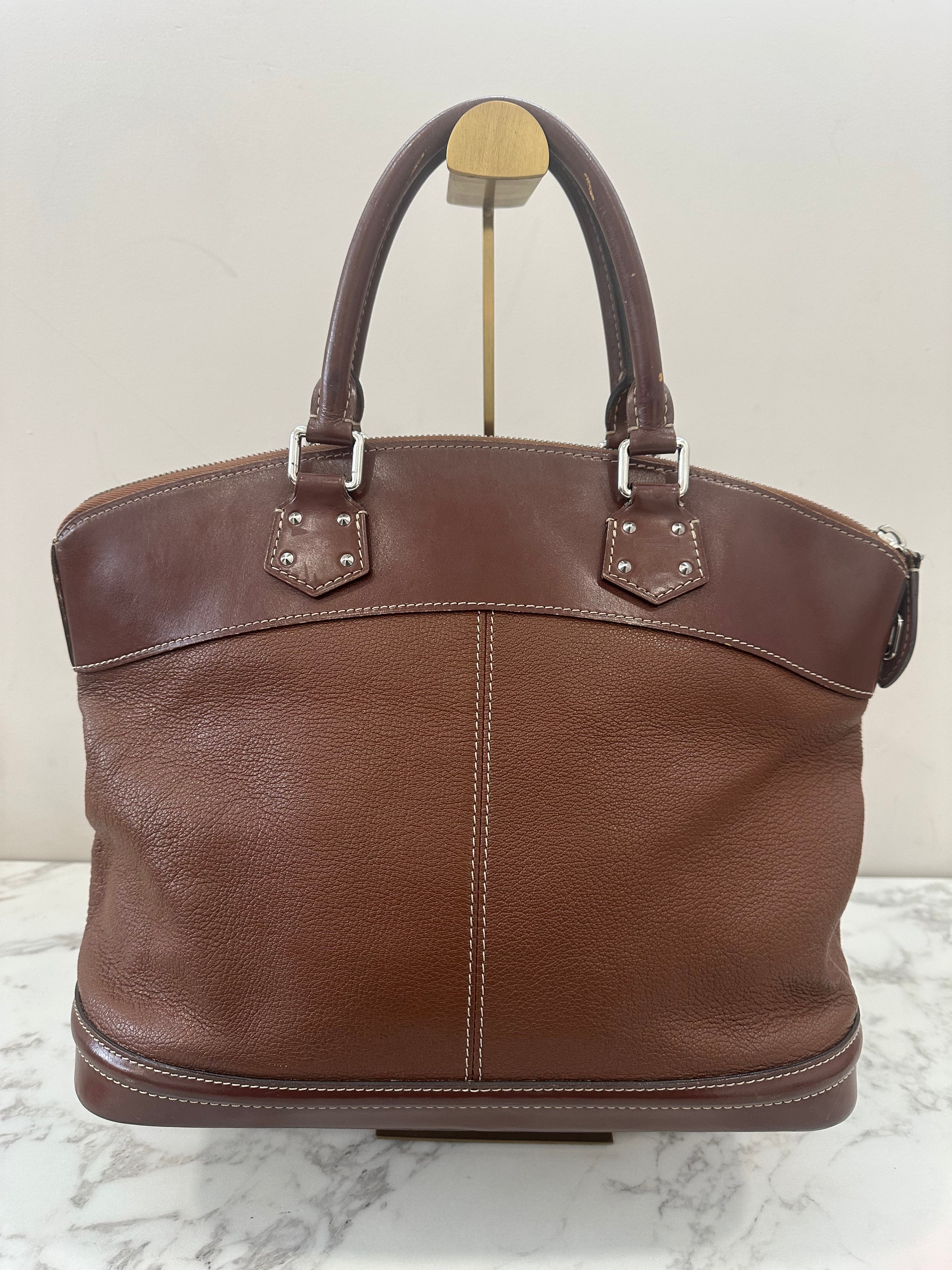 Louis Vuitton Brown Suhali Lockit MM