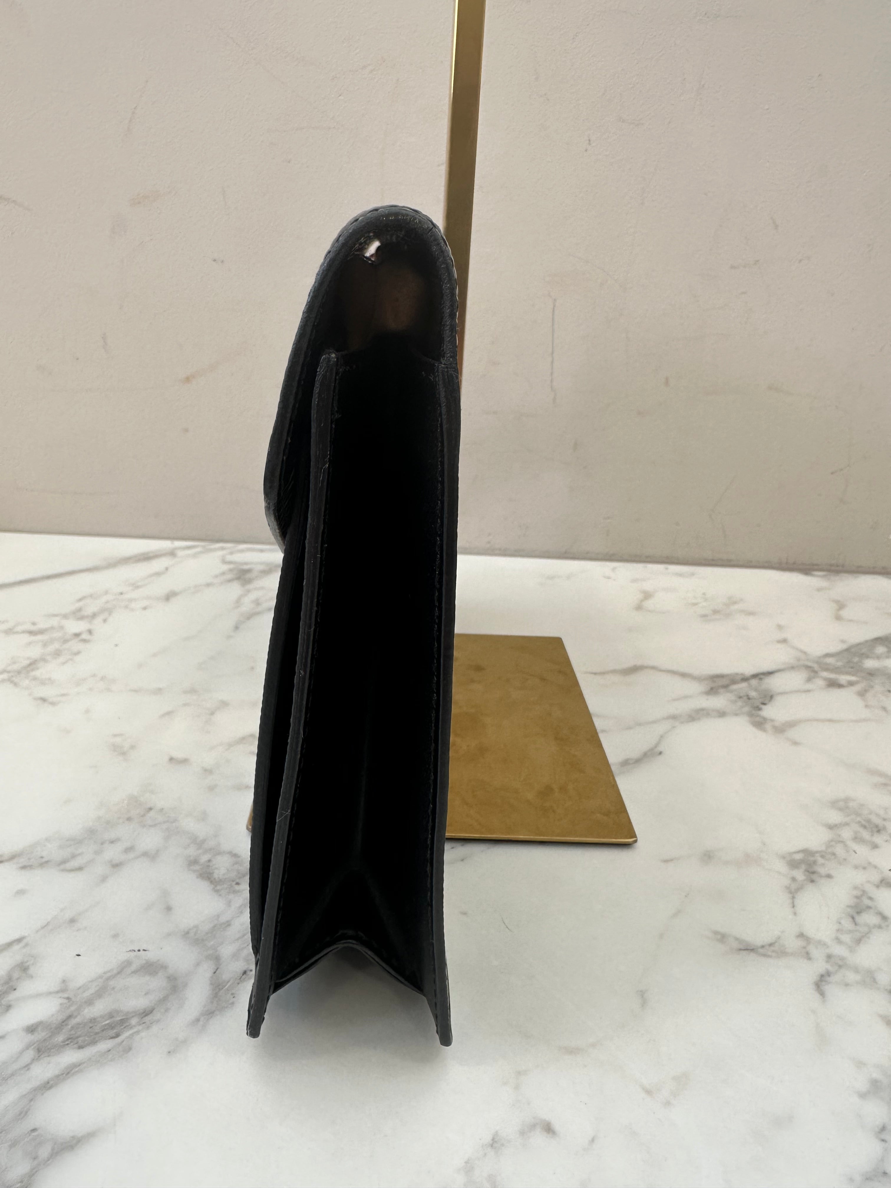 Louis Vuitton Black Epi Pochette Sellier Dragonne