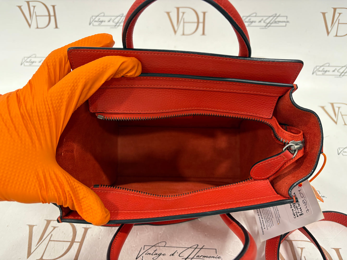018035 - Céline Red Luggage Nano