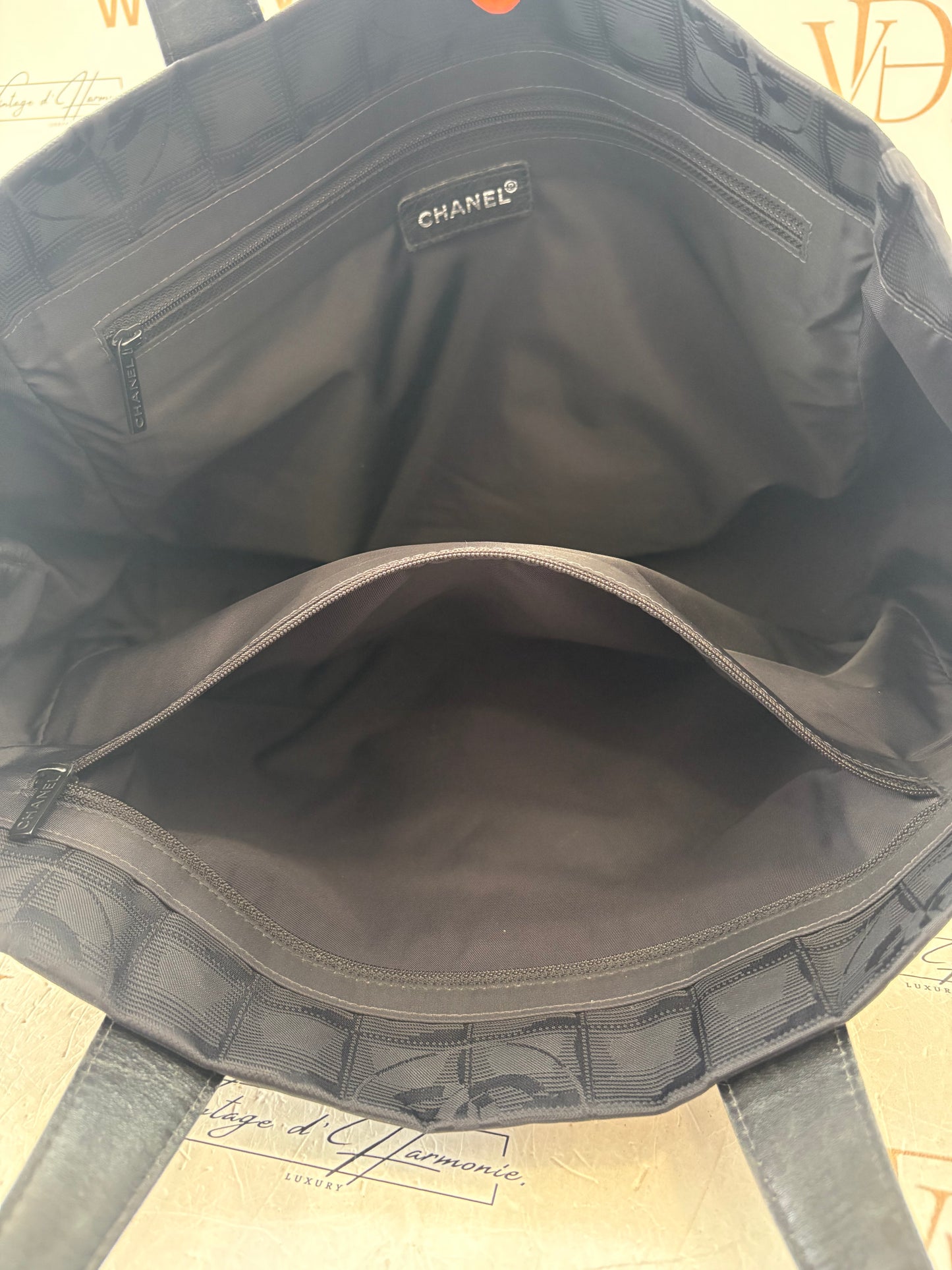 018045 - Chanel Black Jacquard Nylon