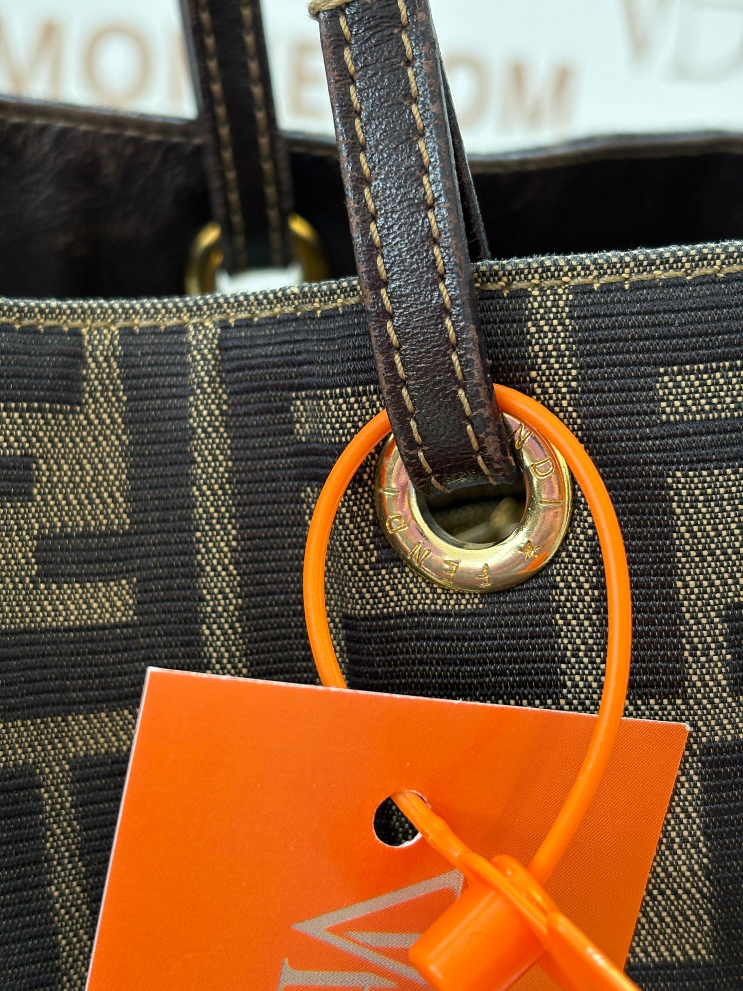 018159 - Fendi Brown Zucca Tote Bag