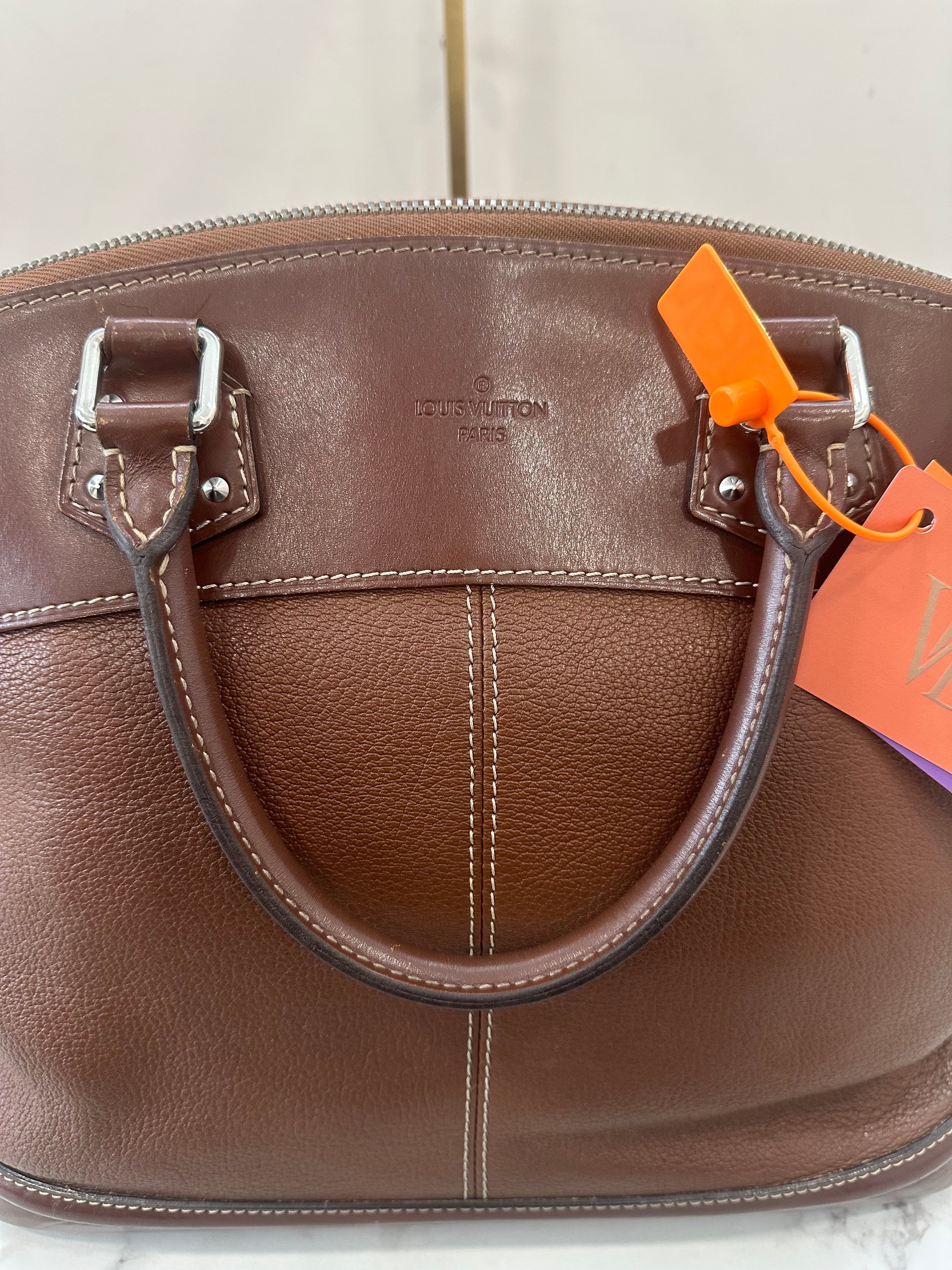 Louis Vuitton Brown Suhali Lockit MM