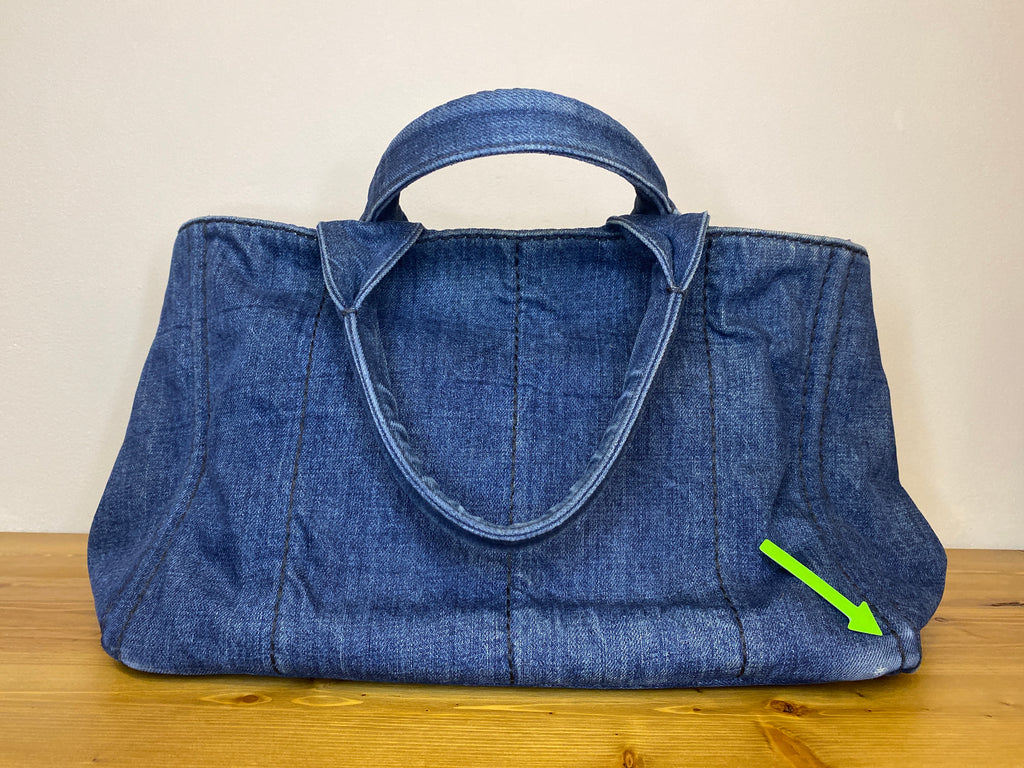 Borsa Canapa Navy Demin Prada