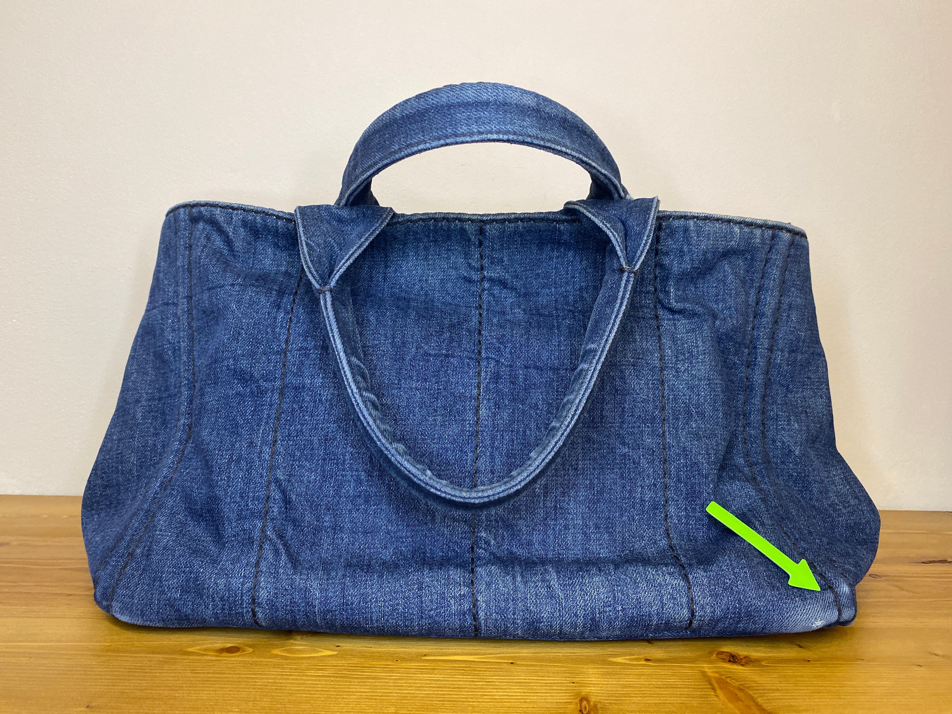 Borsa Canapa Navy Demin Prada