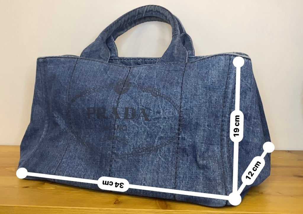 Borsa Canapa Navy Demin Prada