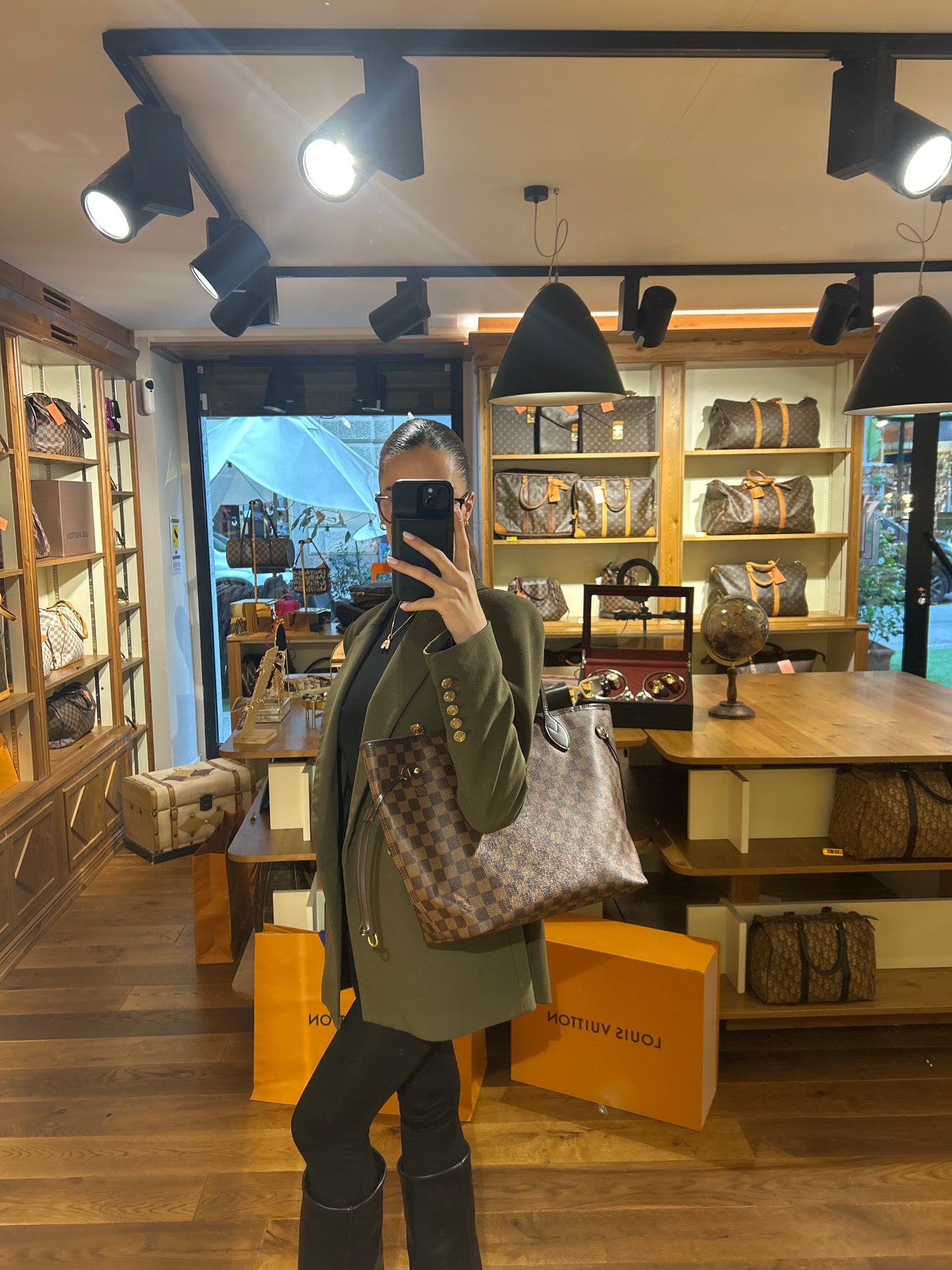 Borsa Louis Vuitton Neverfull MM Damier