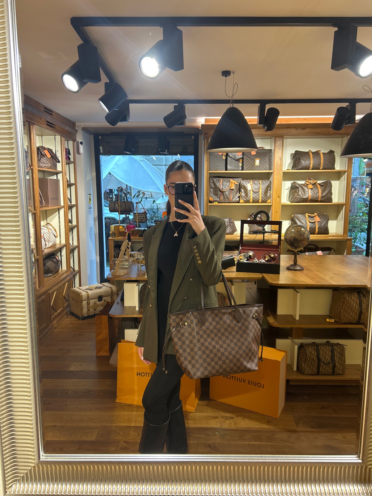 Borsa Louis Vuitton Neverfull MM Damier