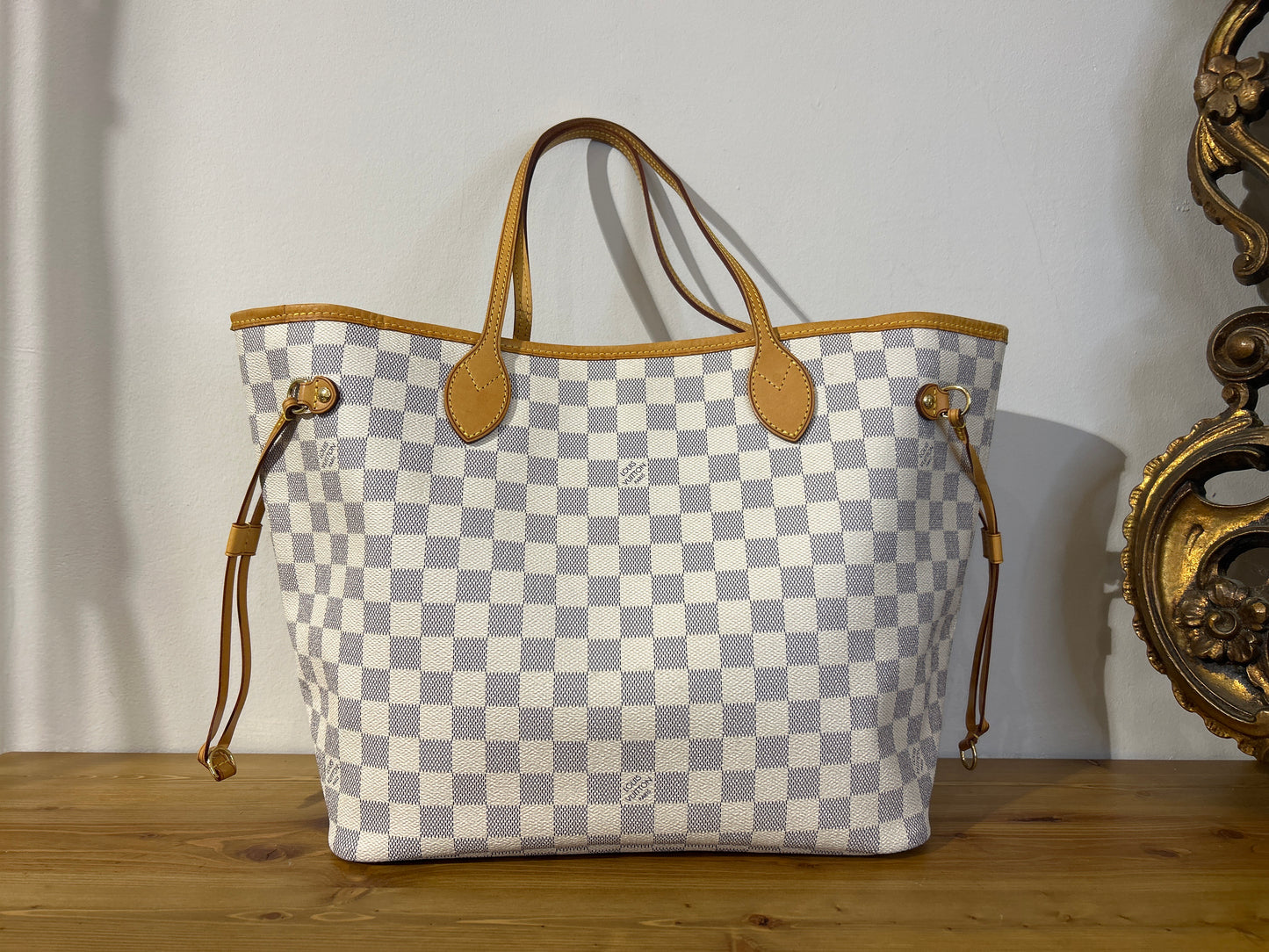 Borsa Louis Vuitton Neverfull MM Damier Azur