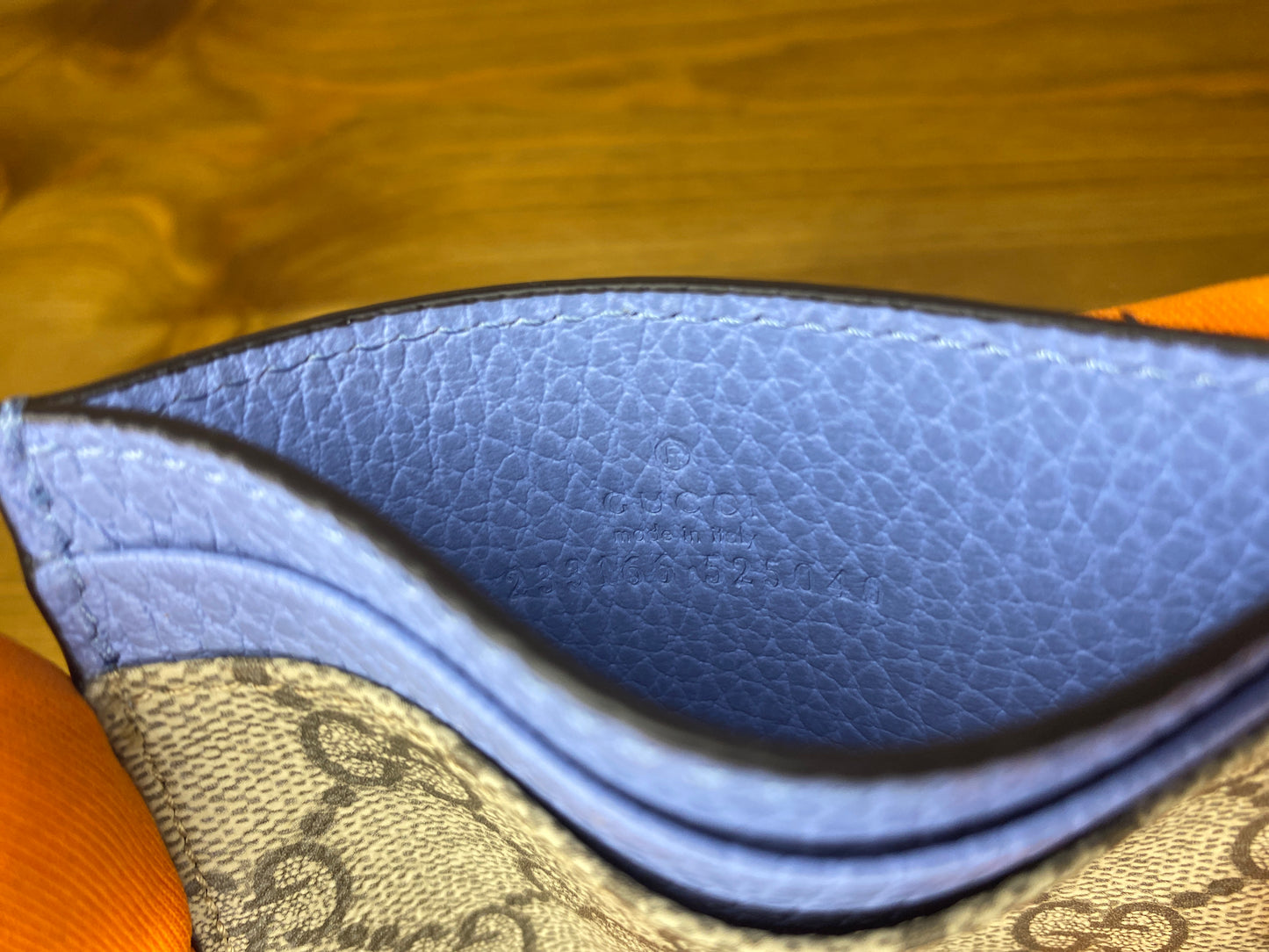 Portacarte Gucci in pelle Azzurro