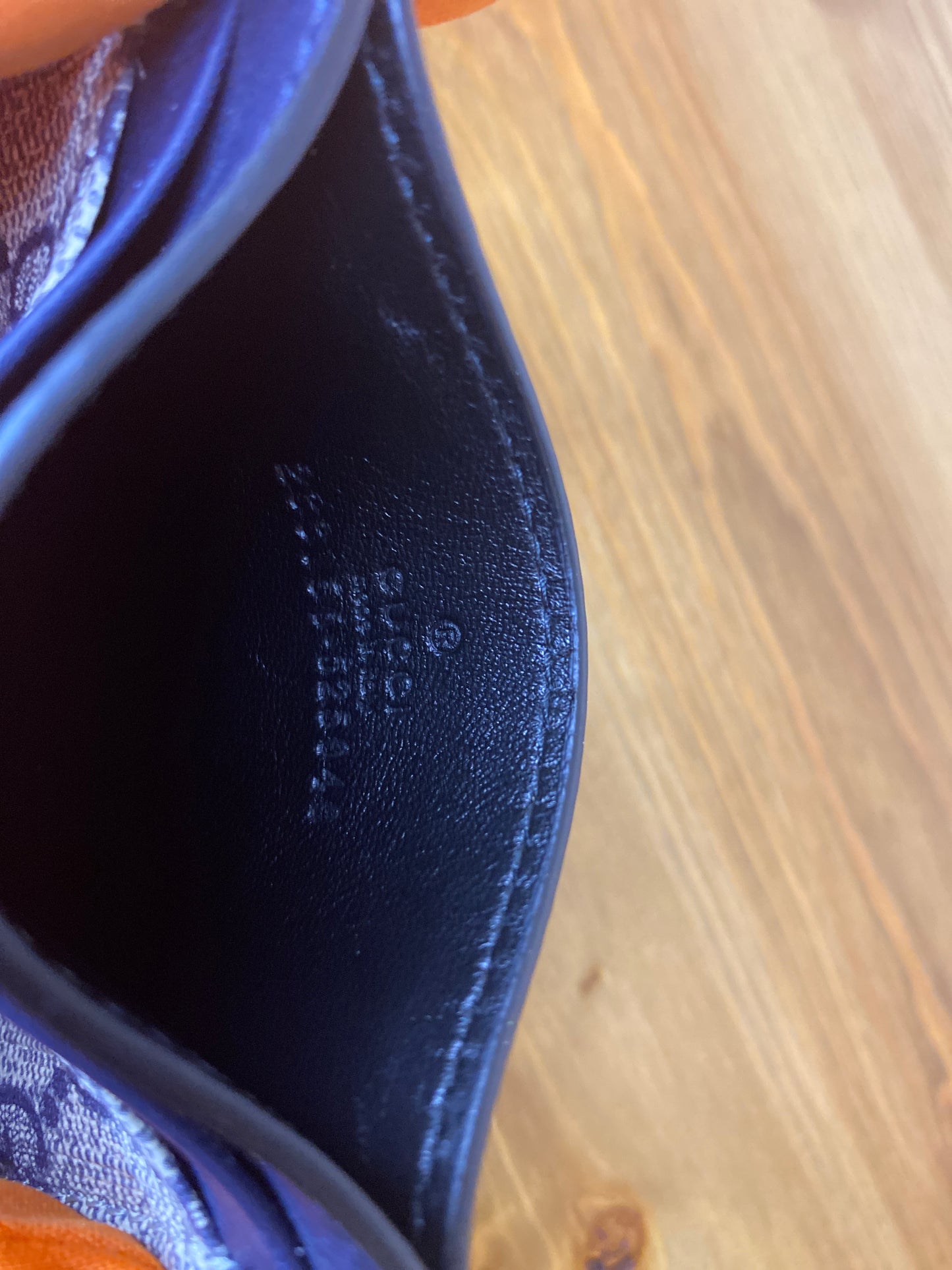 Portacarte Gucci in pelle blu
