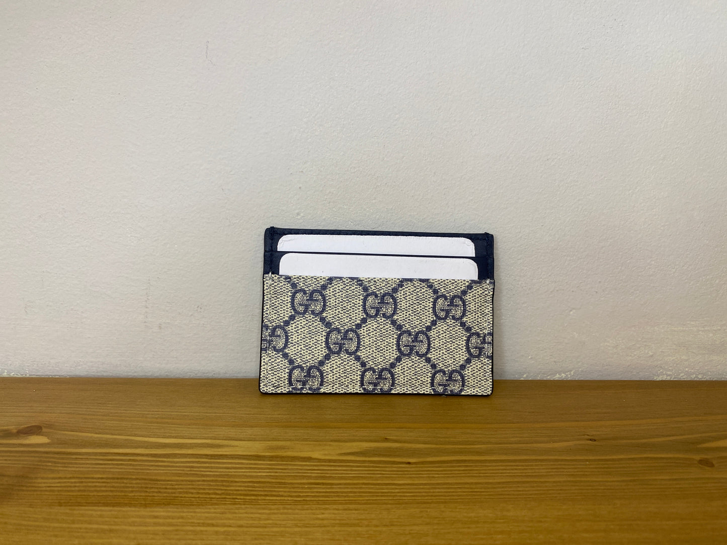 Portacarte Gucci in pelle blu