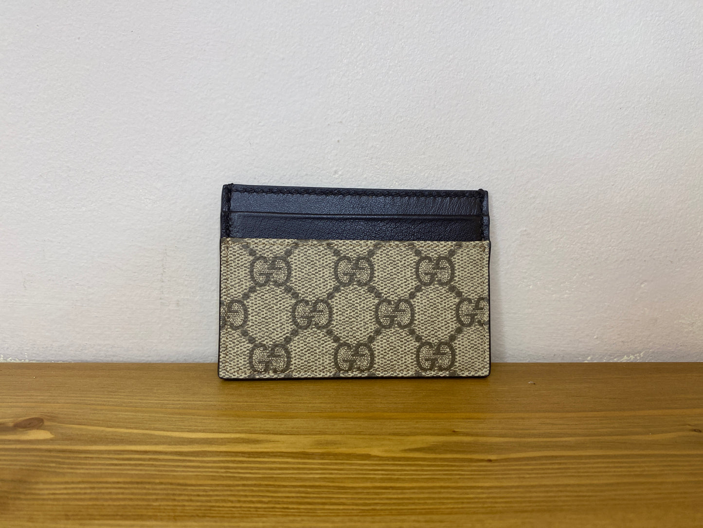Portacarte Gucci in pelle marrone scuro