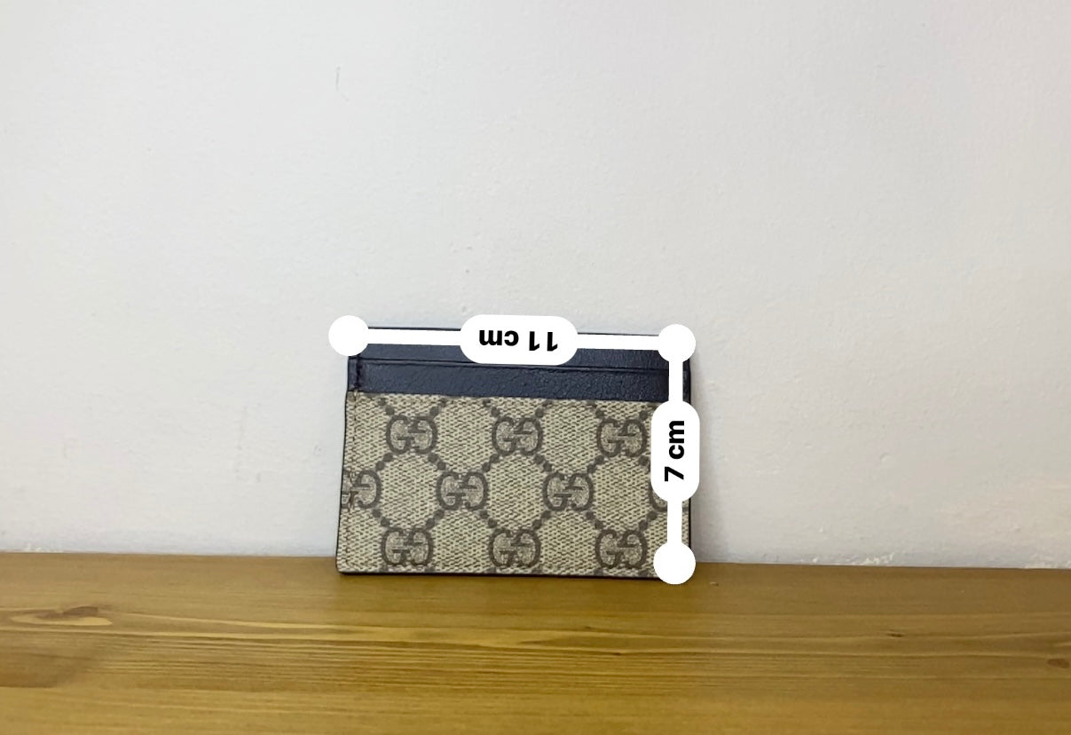 Portacarte Gucci in pelle marrone scuro