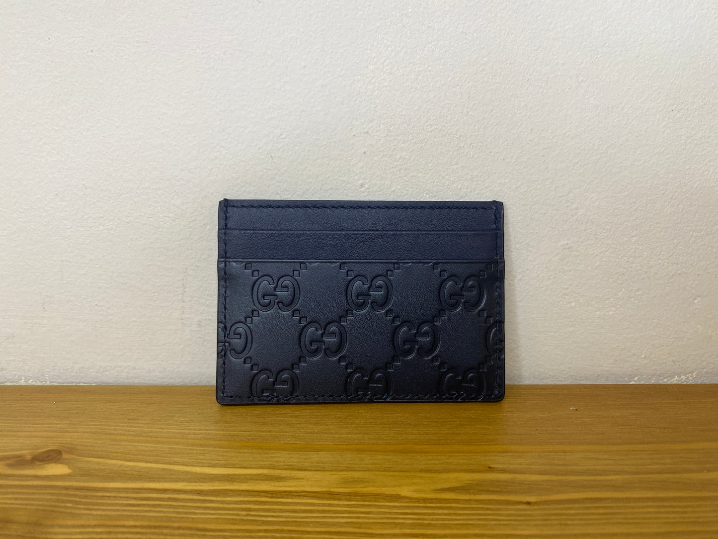 Portacarte GG Gucci in pelle nero