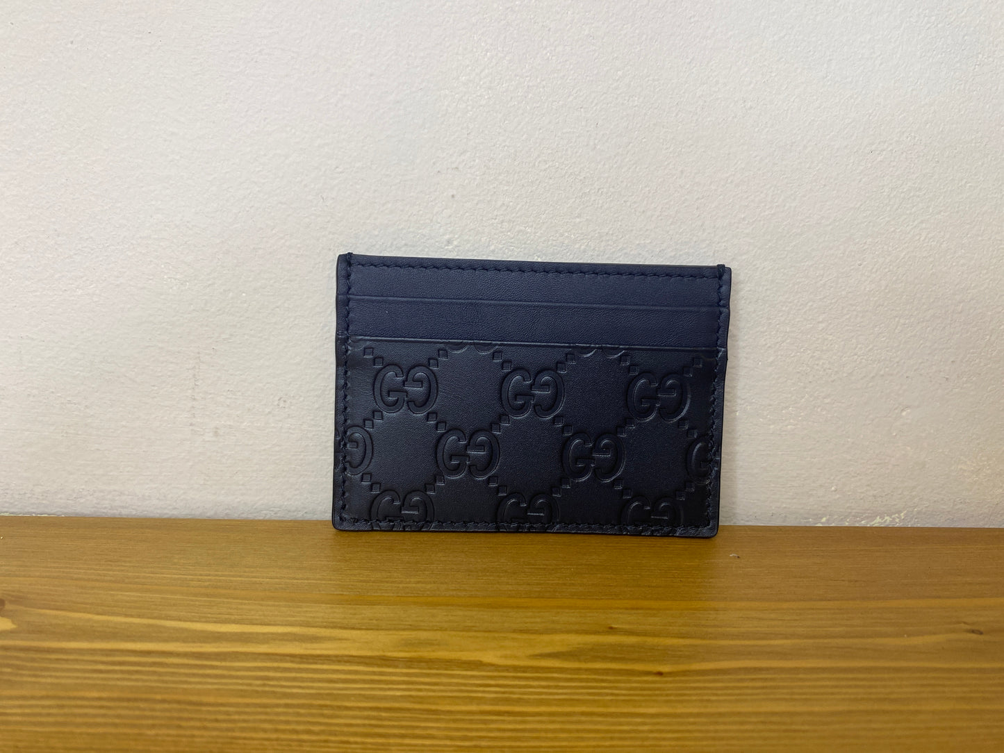 Portacarte GG Gucci in pelle nero