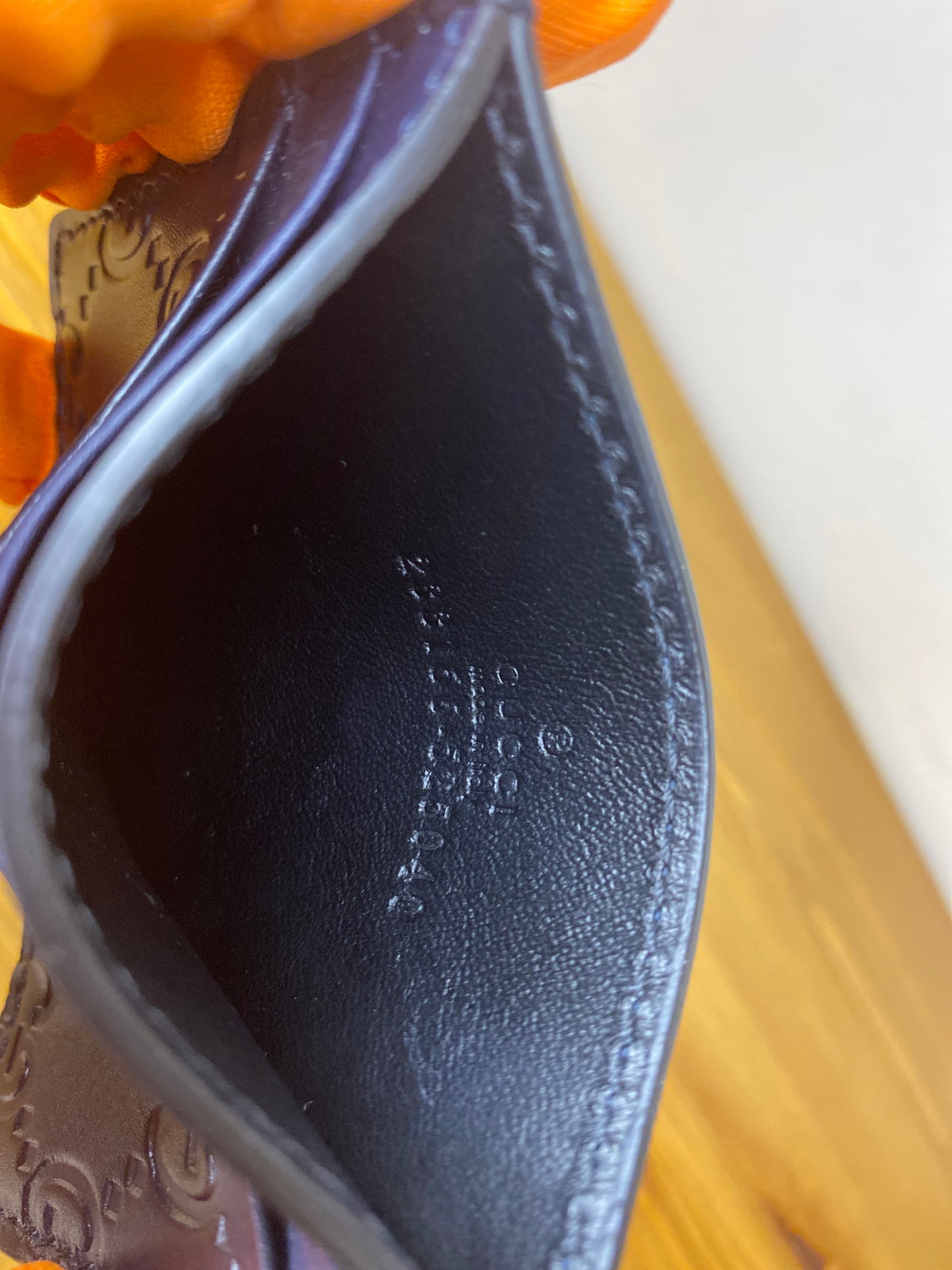 Portacarte GG Gucci in pelle nero