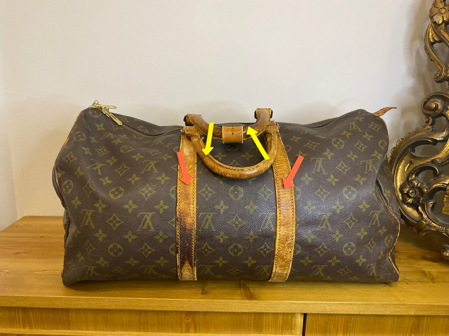 Borsone da viaggio Louis Vuitton Keepall 50 Monogram