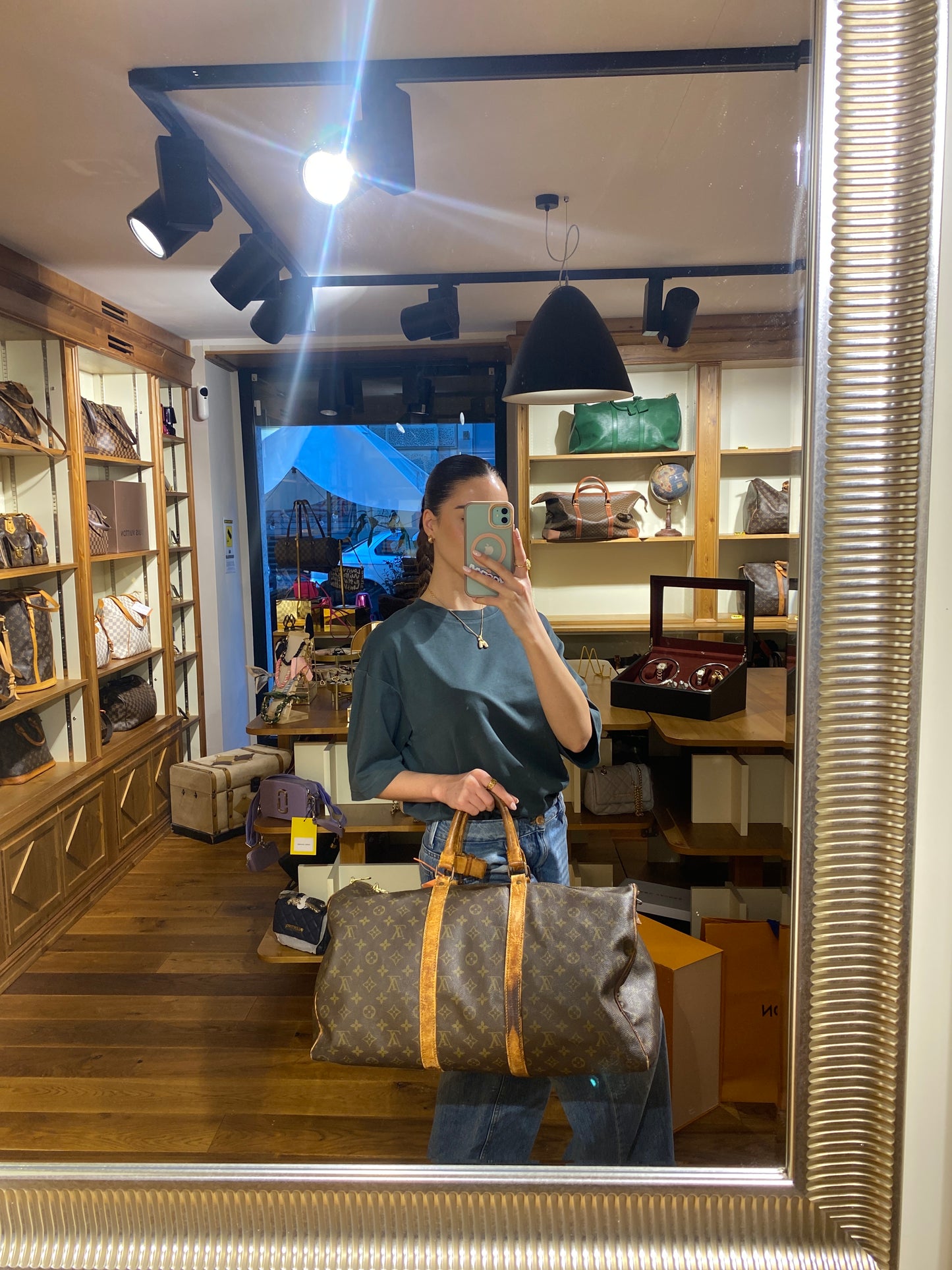 Borsone da viaggio Louis Vuitton Keepall 50 Monogram